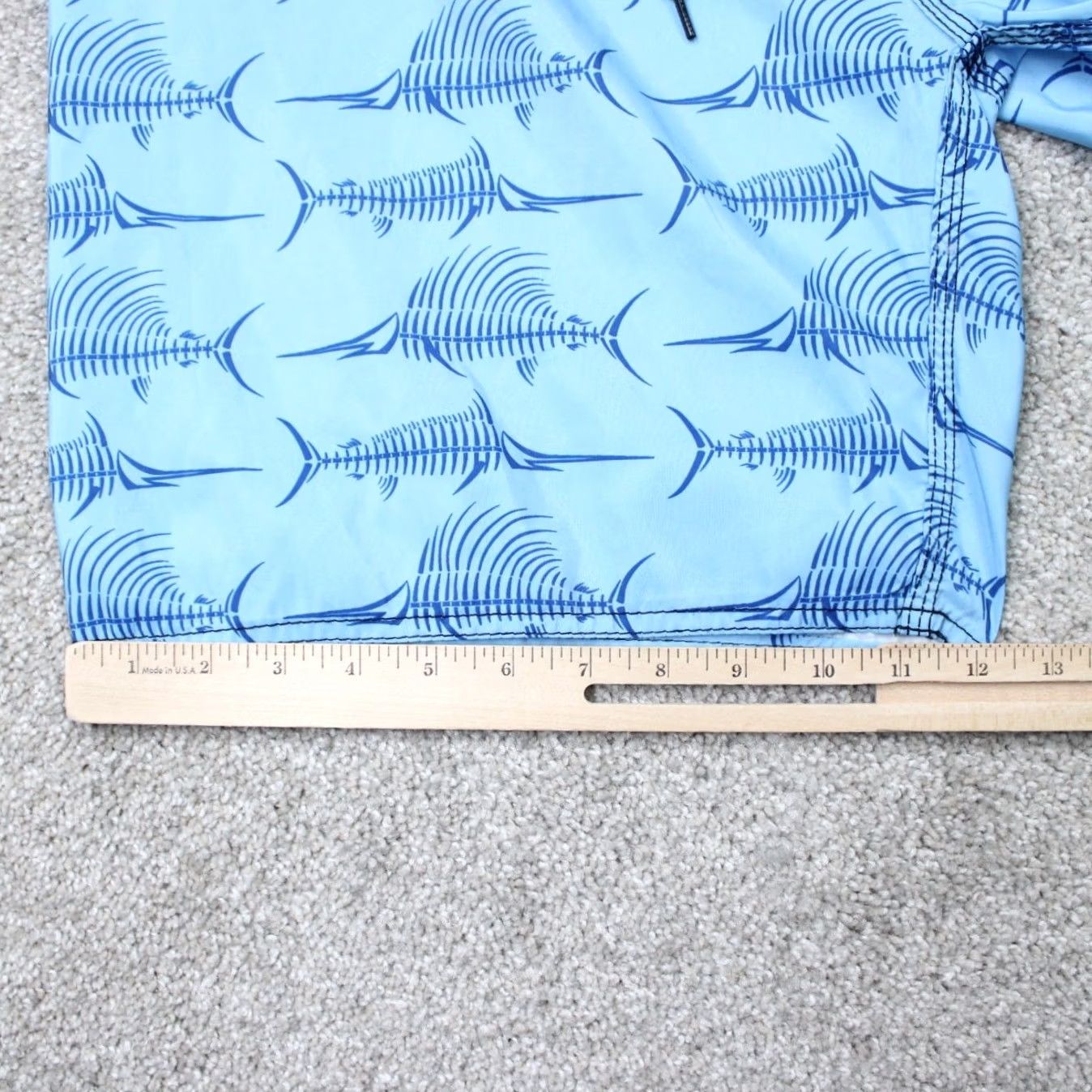 Vintage Tormenter Board Shorts Mens 36 Blue Hybrid Fish Skeleton Cargo Poly Swim Trunks Size US 36 / EU 52 - 5 Thumbnail