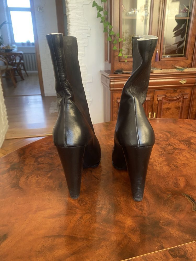Celine Celine Paris Leather Boots Heels Size US 9 / IT 39 - 3 Thumbnail