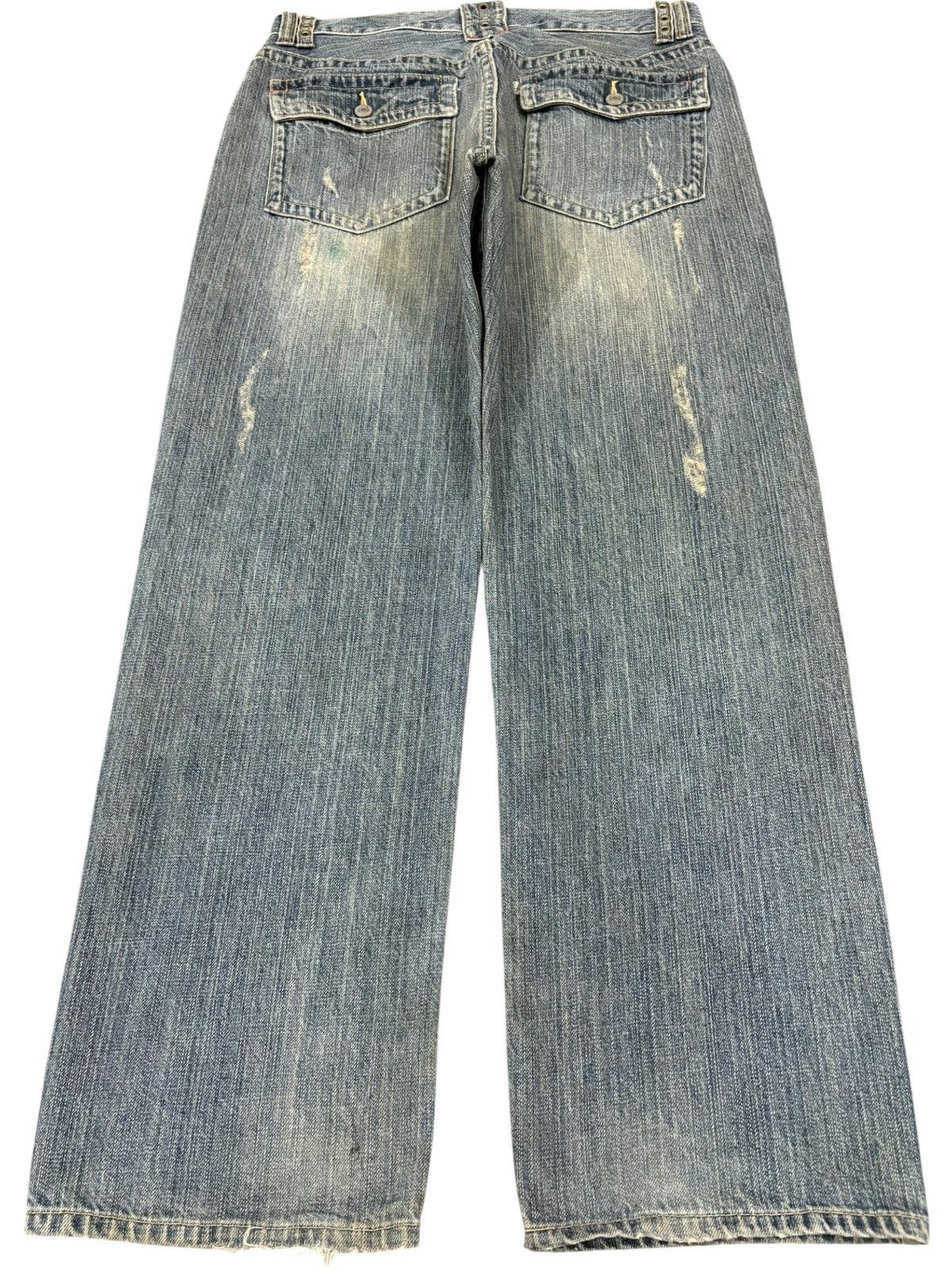 Japanese Brand Vintage Japanese Brand Mud Wash Distressed Loose Baggy Jeans Size US 32 / EU 48 - 2 Thumbnail
