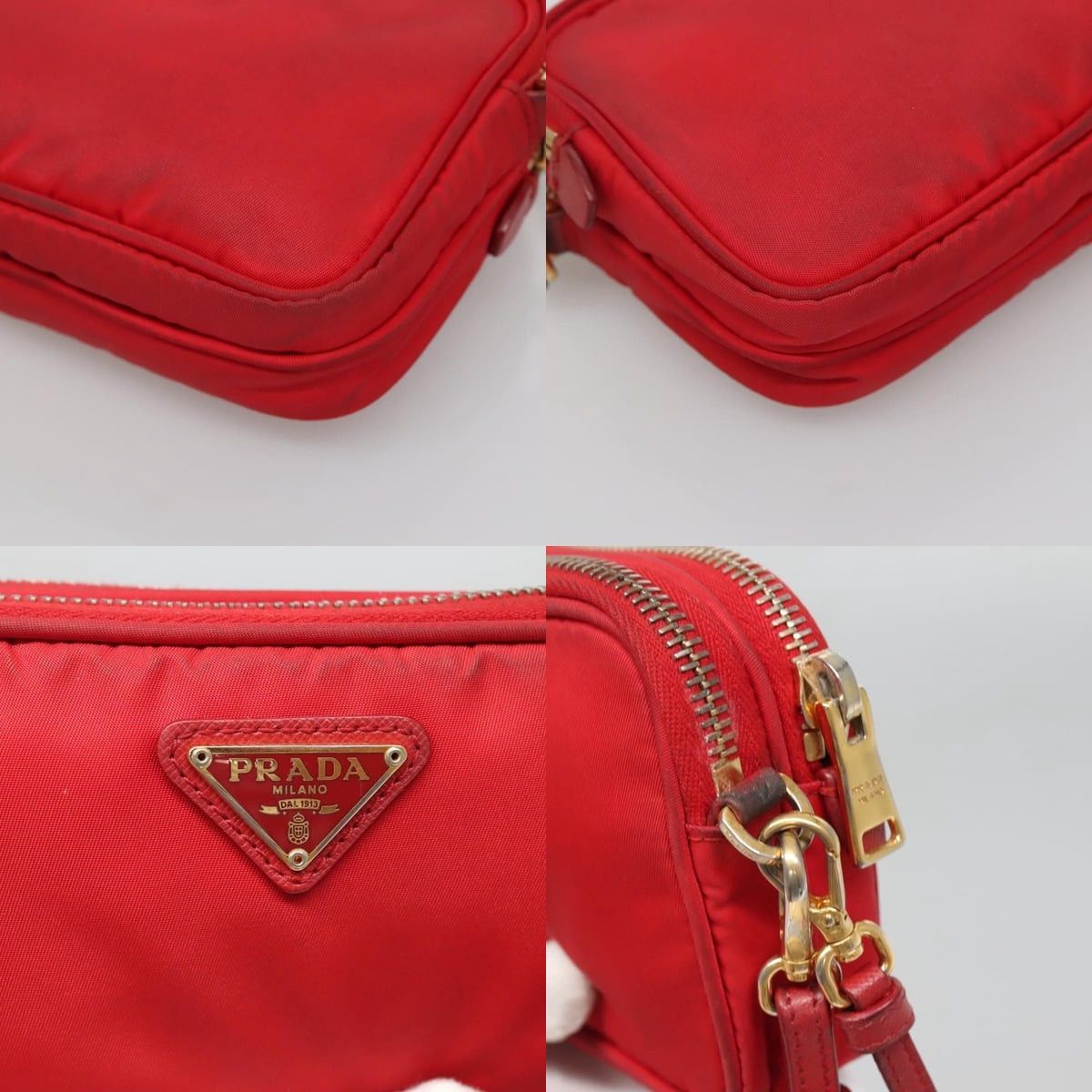 Prada PRADA Shoulder Bag Nylon Red Gold Size ONE SIZE - 11 Thumbnail