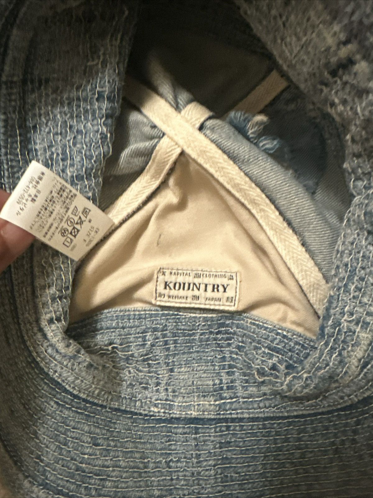 Kapital Kountry Kapital Kountry denim bucket hat Size ONE SIZE - 5 Thumbnail