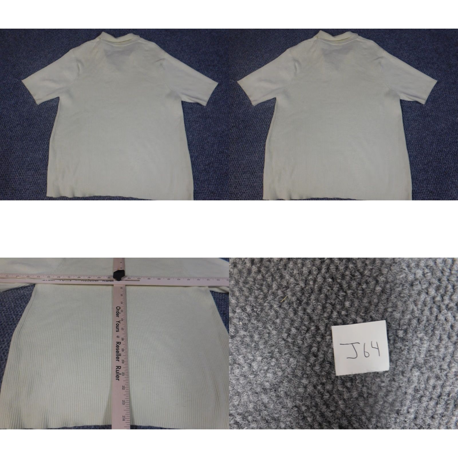 Croft & Barrow Croft & Barrow Womens Blouse XL Yellow Short Sleeve Pullover Stretch Collared Nylon Rayon Casual Size XL / US 12-14 / IT 48-50 - 8 Thumbnail