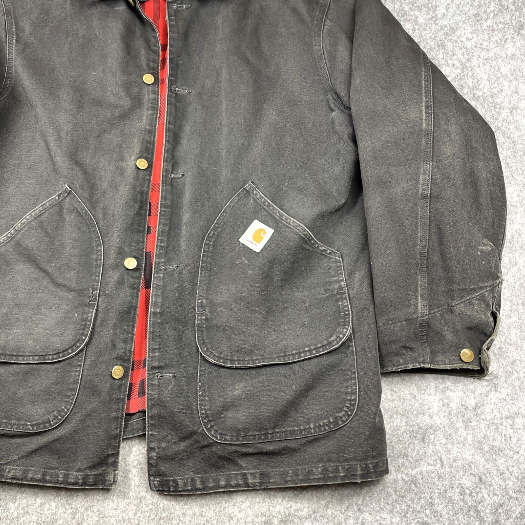 Carhartt VINTAGE Carhartt Jacket Lg Black BuffaloPlaid Removable Liner USA RARE 90s CW105 Mens Size US L / EU 52-54 / 3 - 3 Thumbnail