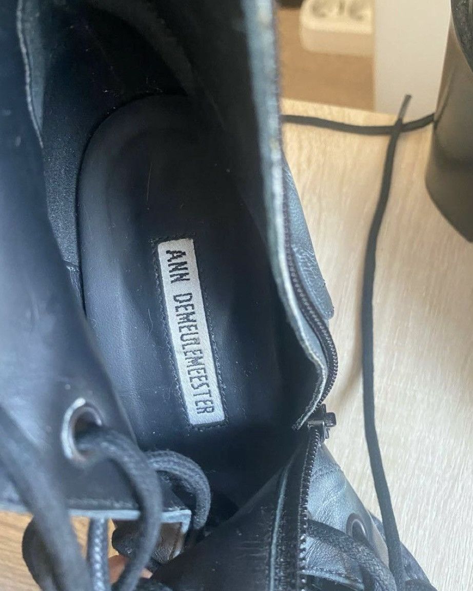 Ann Demeulemeester × Japanese Brand Ann Demeulemeester Leather Lace-Up Combat Boots Size US 9 / IT 39 - 4 Thumbnail