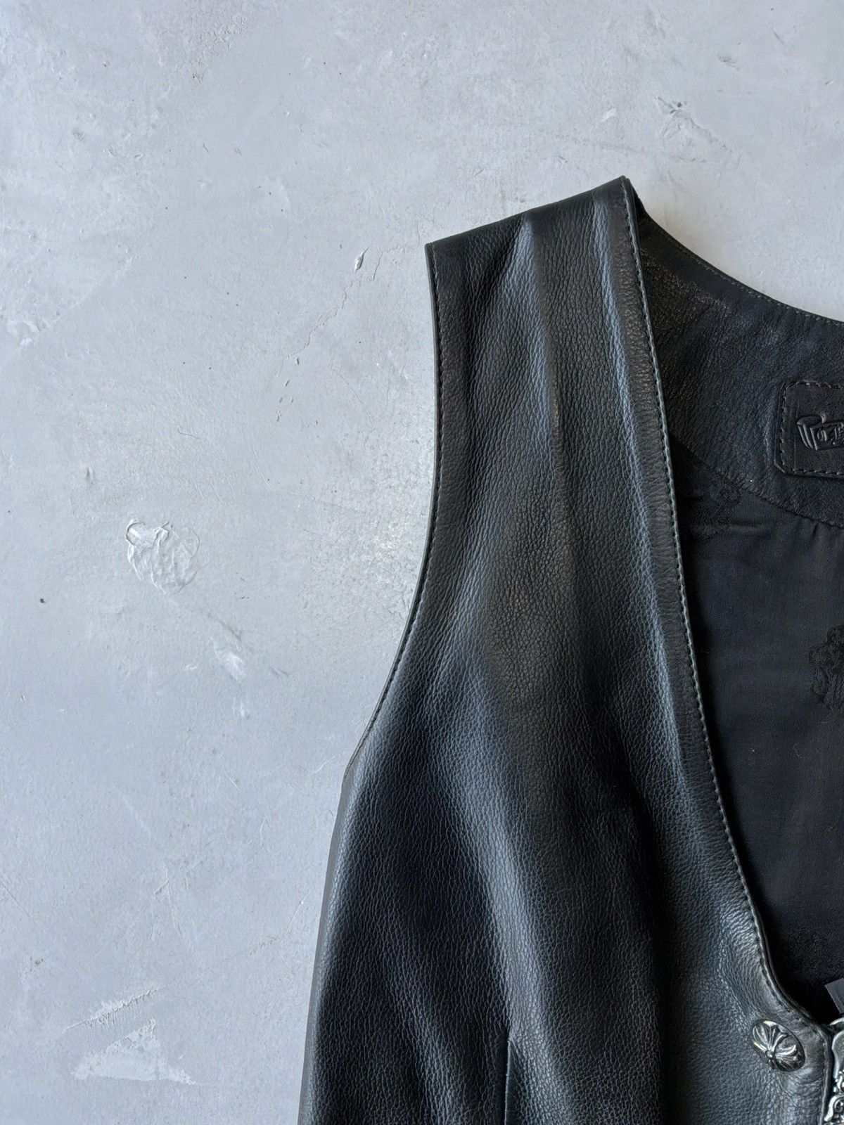 Chrome Hearts 90s Chrome Hearts - Filigree Cross Leather Vest Size US S / EU 44-46 / 1 - 6 Thumbnail