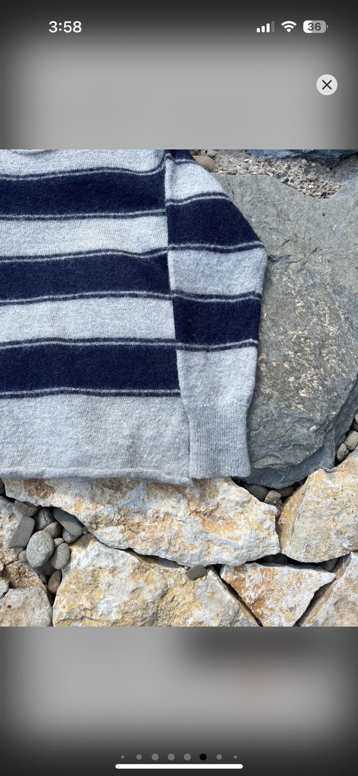 Acne Studios Acne Studios Lima AW11 alpaca wool striped sweater navy y2k Size S / US 4 / IT 40 - 7 Thumbnail