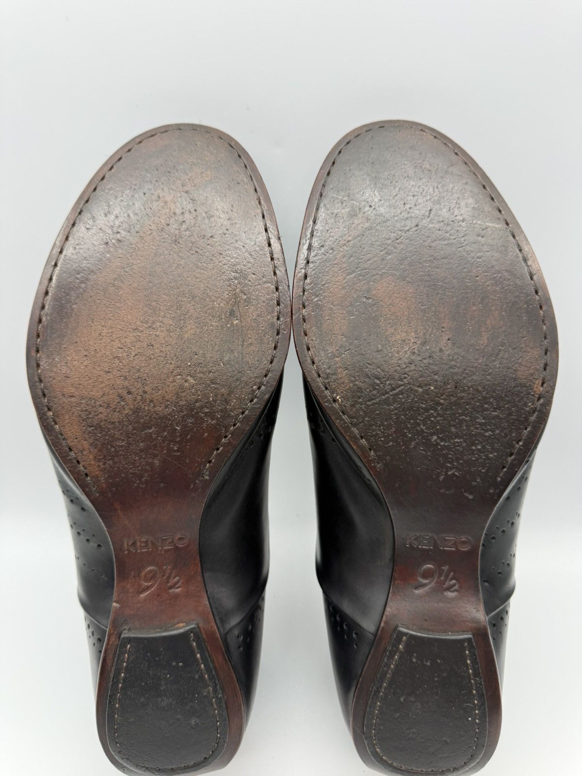 Kenzo KENZO HOMME-Roy Krejberg Era-Sculpted-Black Brogue Oxfords Size US 10.5 / EU 43-44 - 10 Thumbnail