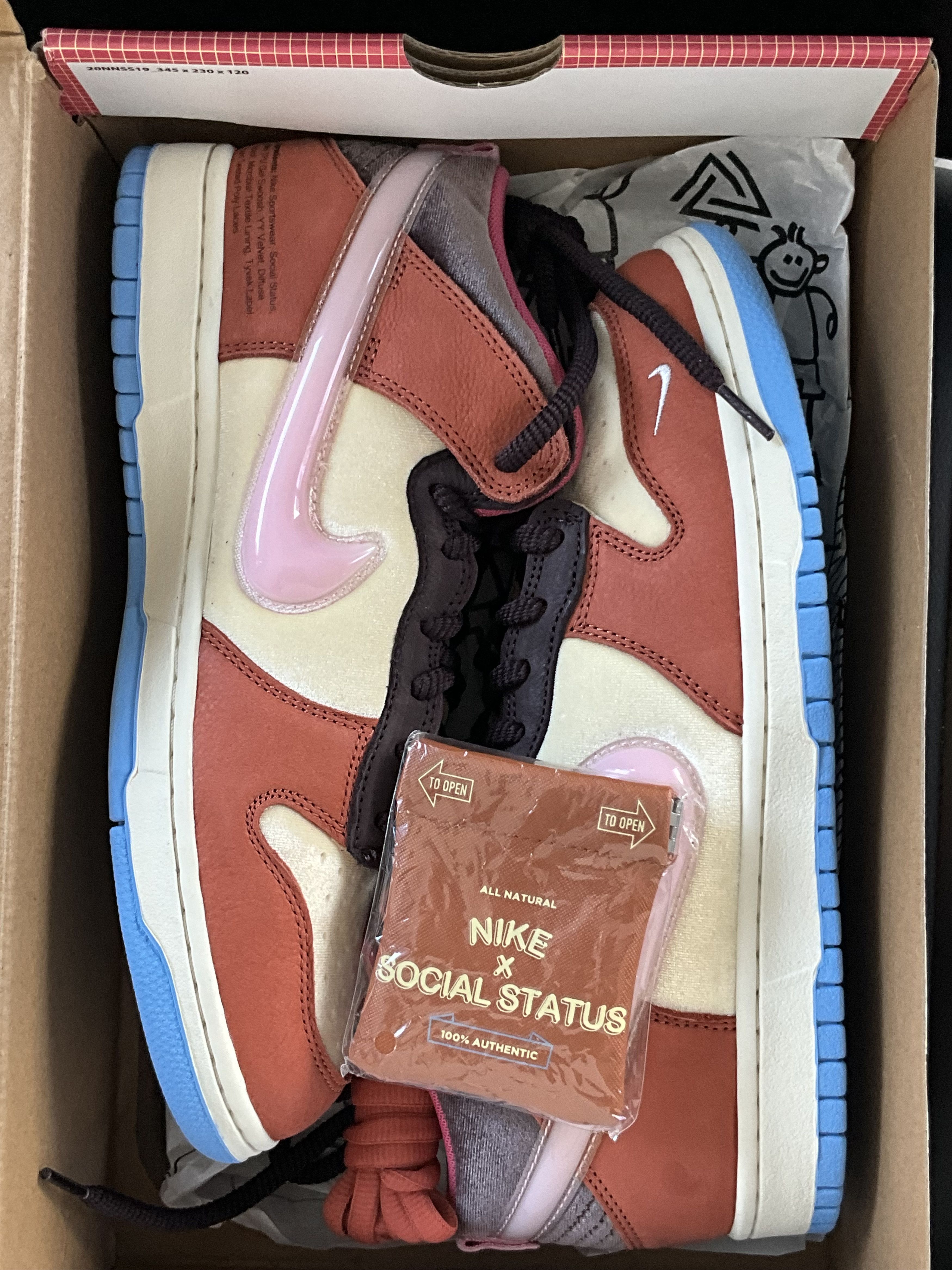 Nike × Social Status NIKE DUNK / SS "CHOCOLATE MILK" MID Size US 9.5 / EU 42-43 - 3 Thumbnail