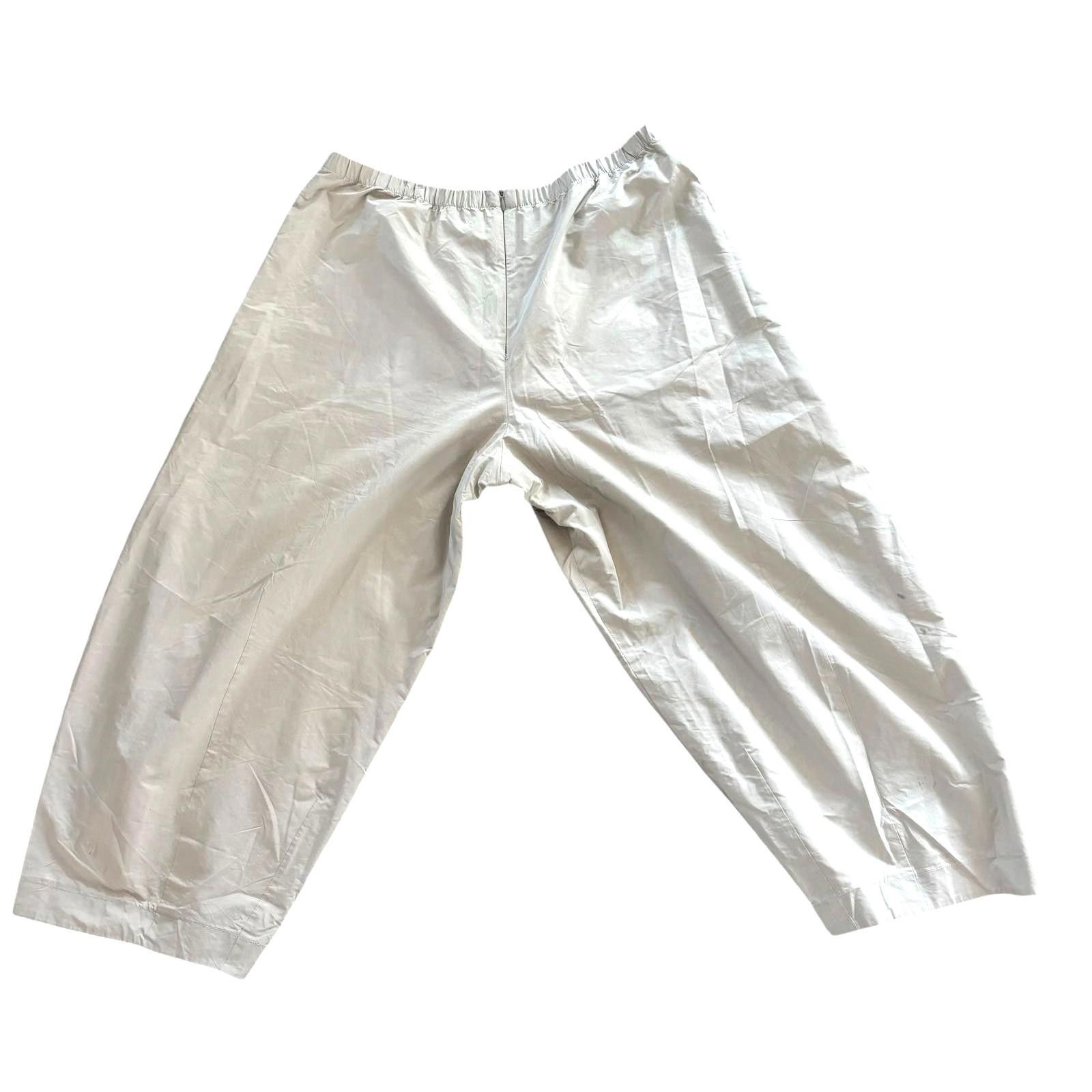 Oscar De La Renta Oska Ischiko Wide Leg Cream Women's Trousers Size 18 Size 40" / US 18 - 2 Thumbnail