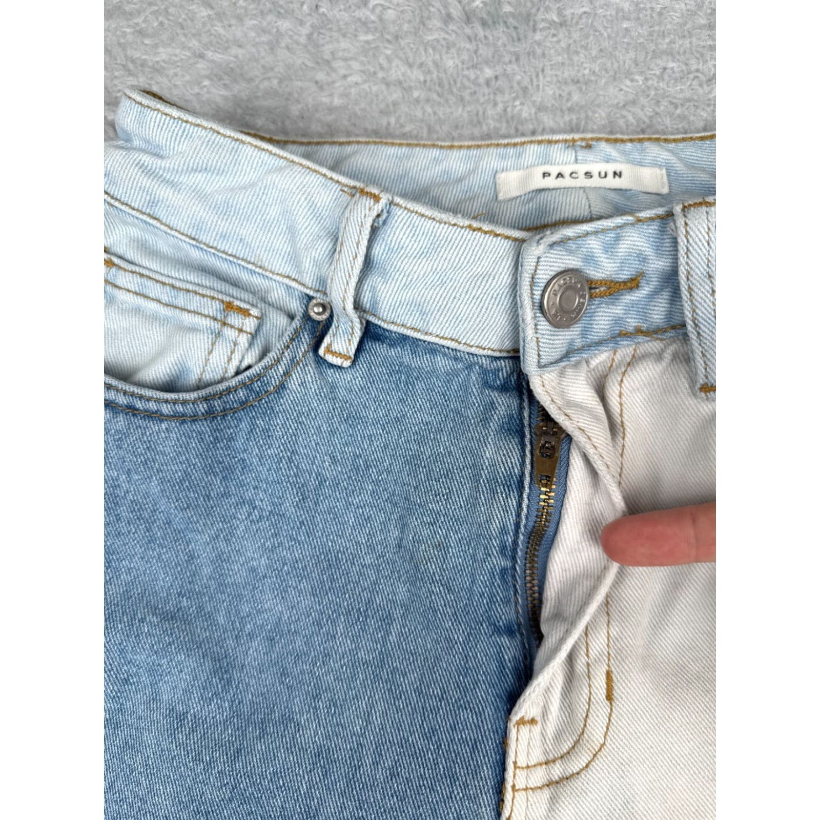 Pacsun Pacsun Jeans Women 24 Blue Denim Skinny Leg Mid Rise Patchwork 100% Cotton Size 42" / US 20 - 5 Thumbnail