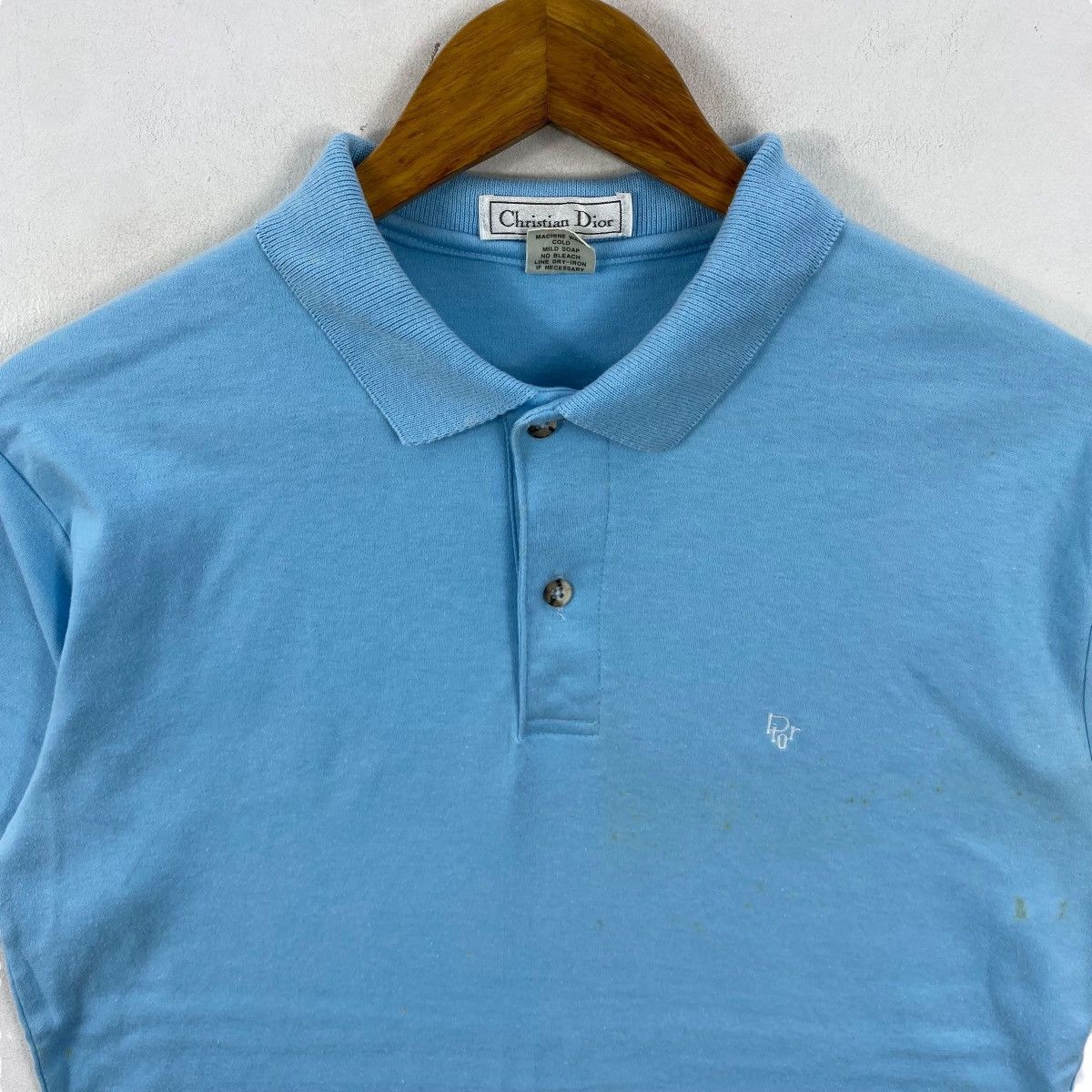Dior × Vintage Vintage 90's CHRISTIAN DIOR Small Logo Polo Shirt Size US M / EU 48-50 / 2 - 2 Thumbnail