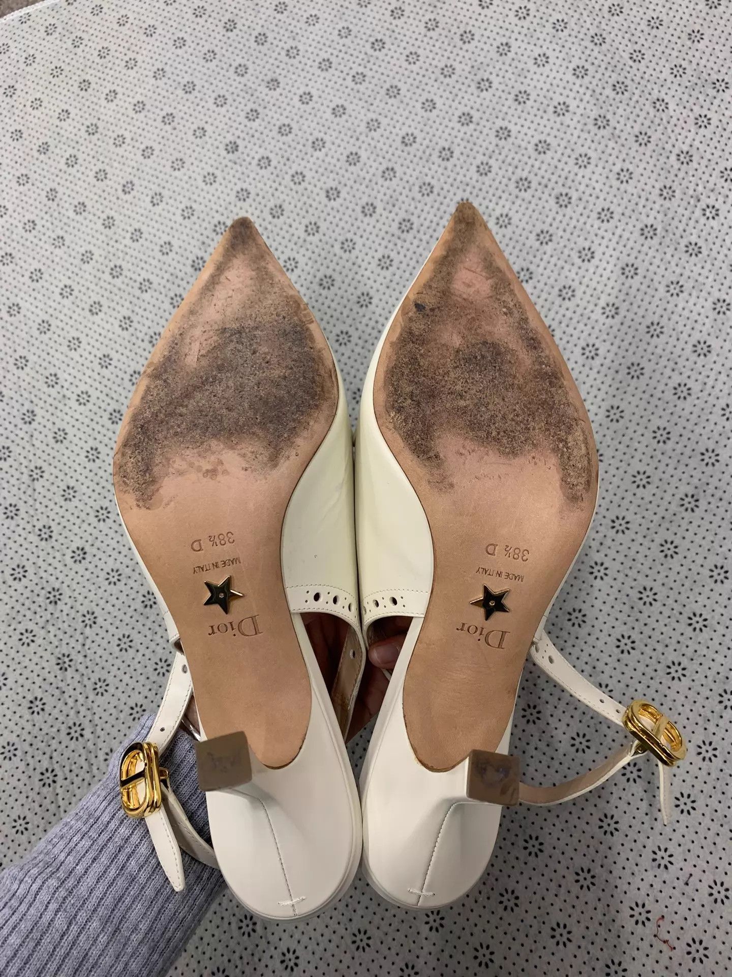 Dior Dior white cut-out pointed toe stiletto heels 38.5 new Size US 8 / IT 38 - 4 Thumbnail