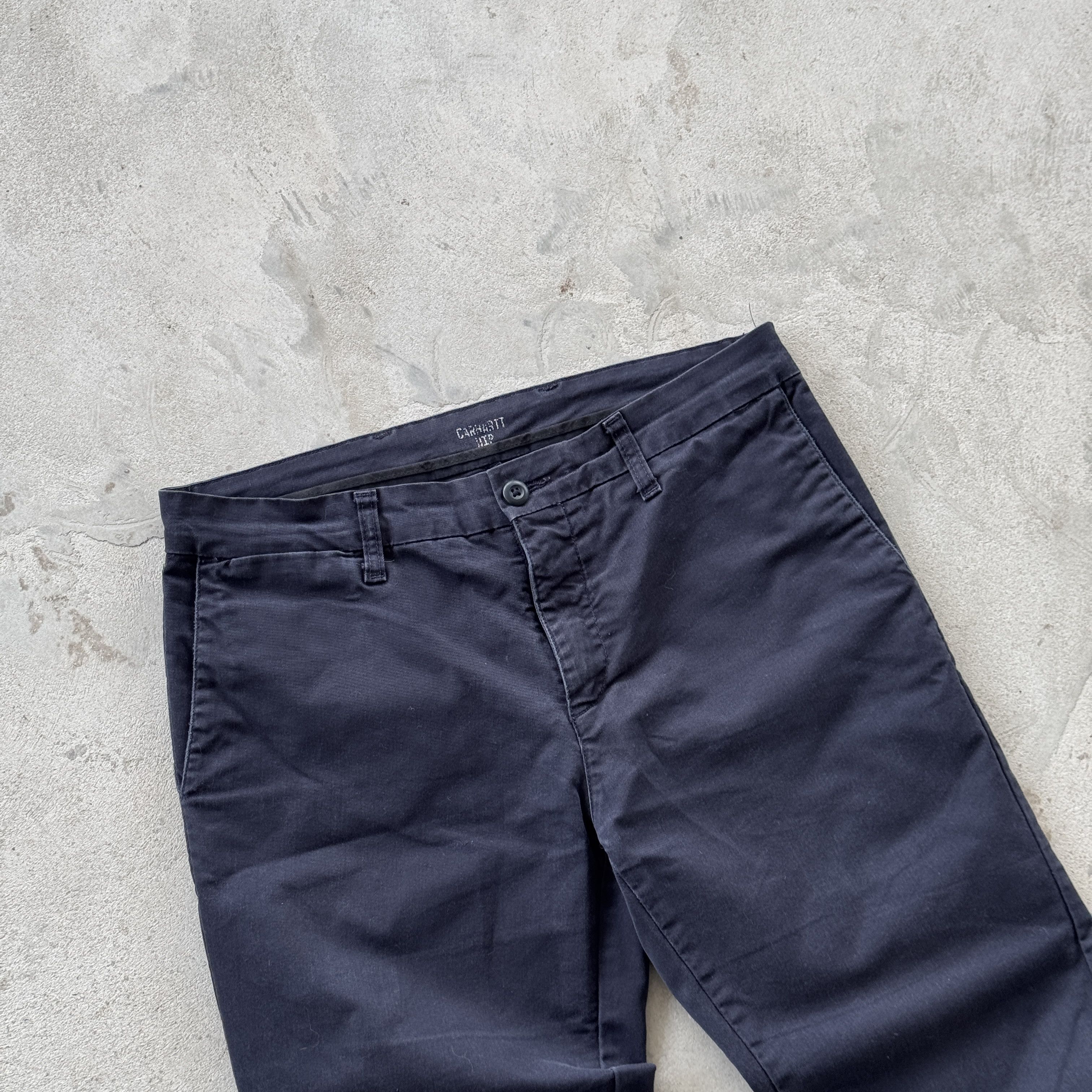 Carhartt Wip Carhartt WIP Sid Pant Navy Blue Chino Trousers 34x34 Size US 32 / EU 48 - 4 Thumbnail