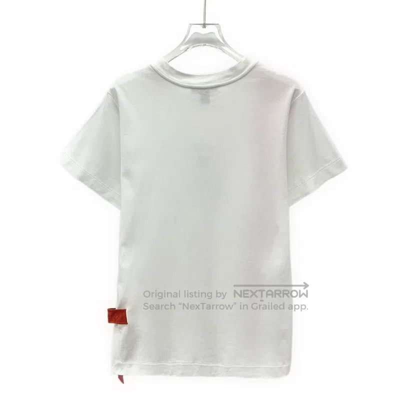 Louis Vuitton Louis Vuitton White striped embroidered cotton crewneck sh Size US S / EU 44-46 / 1 - 2 Thumbnail