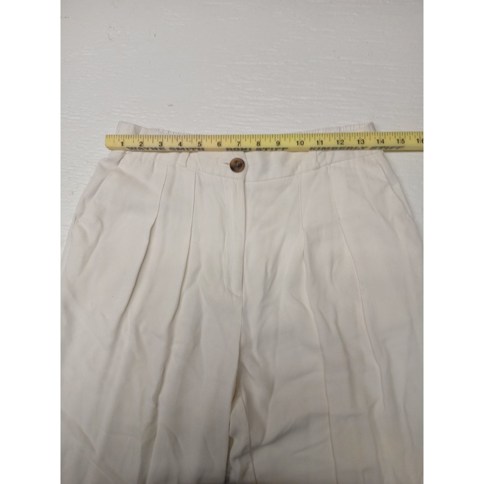 Worthington Worthington (Small) Wide Leg White Relaxed Loose Pants Size 28" / US 6 / IT 42 - 7 Thumbnail