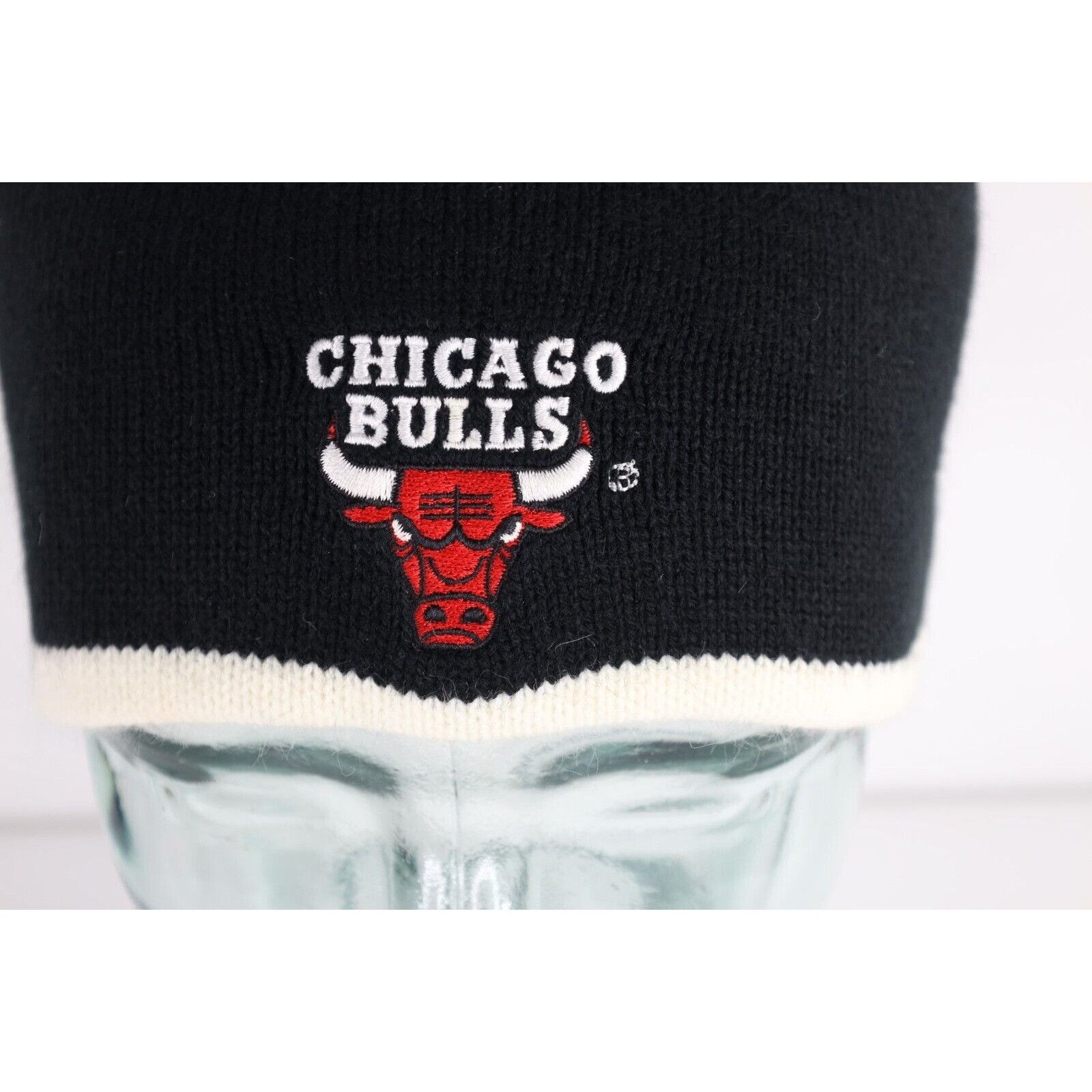Vintage Vintage 90s Chicago Bulls Basketball Knit Winter Beanie Hat Size ONE SIZE - 2 Thumbnail