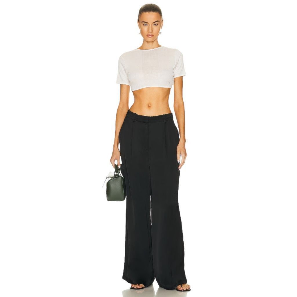 Loulou de Saison Loulou Studio Carmel Cargo Wide Leg Pant in Black Size 27" / US 4 / IT 40 - 1 Thumbnail