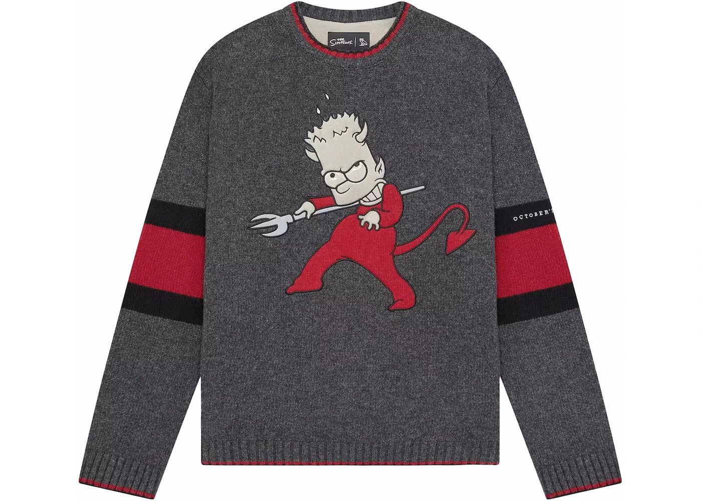 Drake OVO x The Simpsons Knit Sweater Charcoal Grey Size US S / EU 44-46 / 1 - 2 Thumbnail