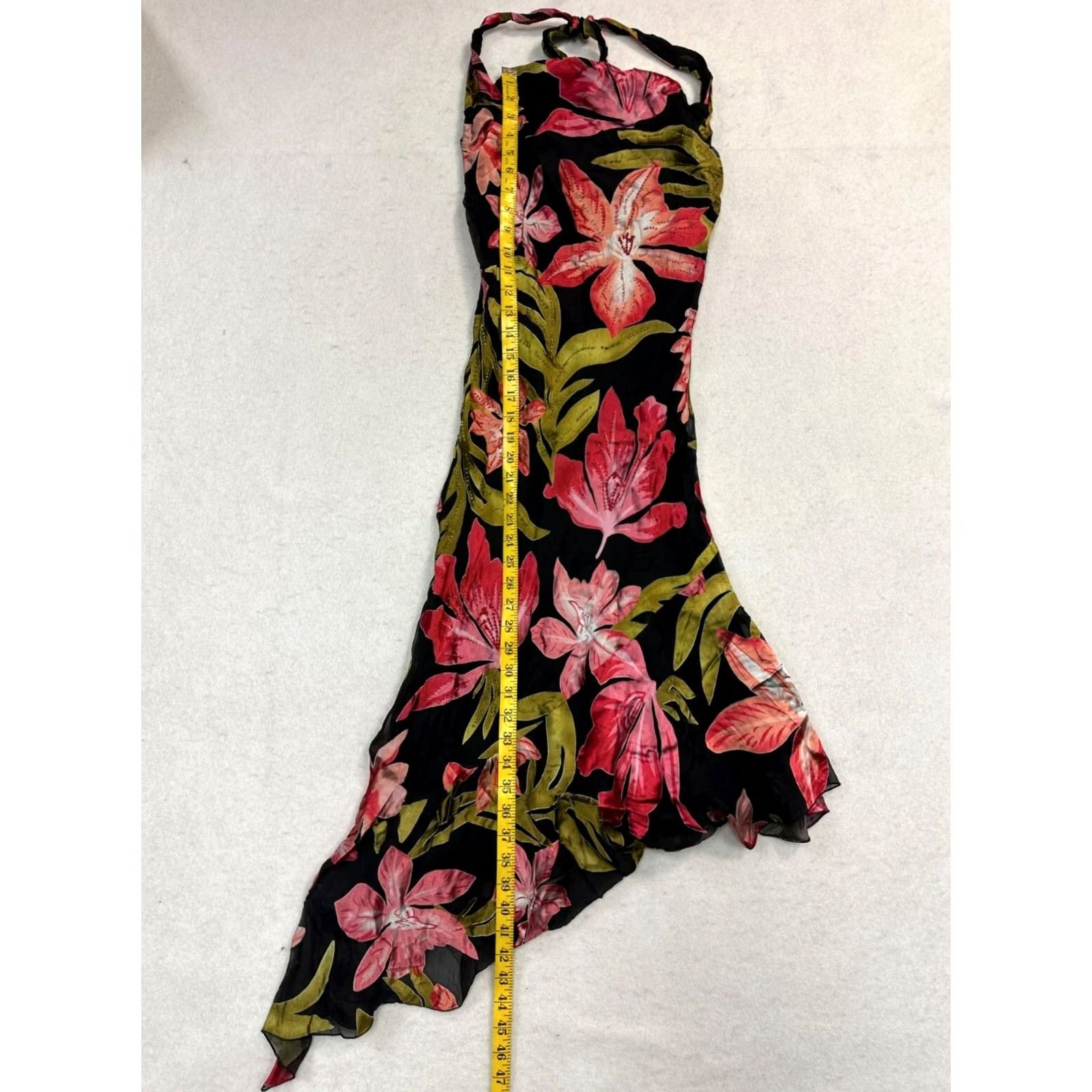 Vintage VINTAGE Caché Dress Women 4 Long Silk Sheer Beaded Black Pencil Dress Size S / US 4 / IT 40 - 7 Thumbnail