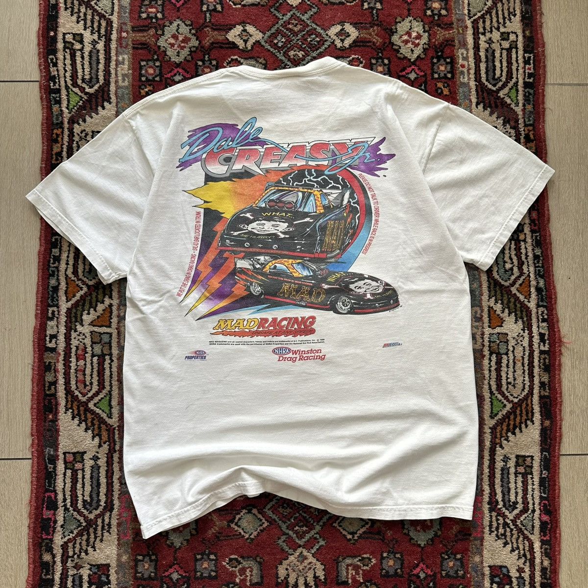 Vintage 1999 MAD Magazine x NASCAR Student Driver Graphic Tee Size US L / EU 52-54 / 3 - 6 Thumbnail