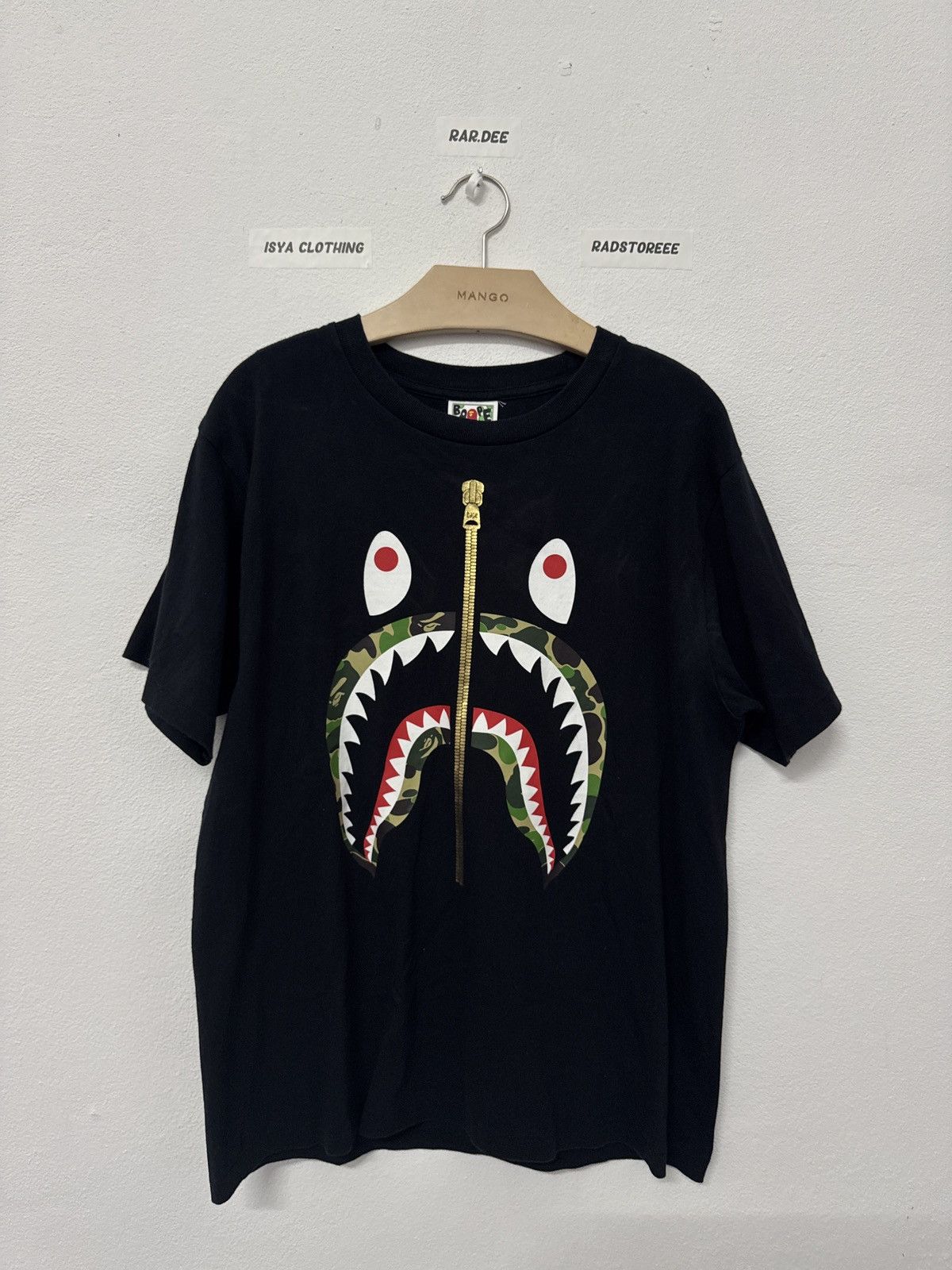 Bape A Bathing Ape Shark Camo Green Tee Size US M / EU 48-50 / 2 - 1 Thumbnail