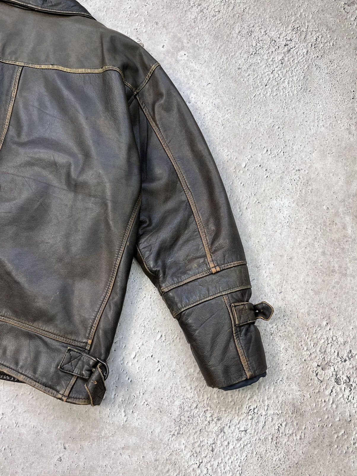 Harley Davidson × Vintage 90s Vintage Grunge Distressed Biker Leather Jacket Size US M / EU 48-50 / 2 - 13 Thumbnail