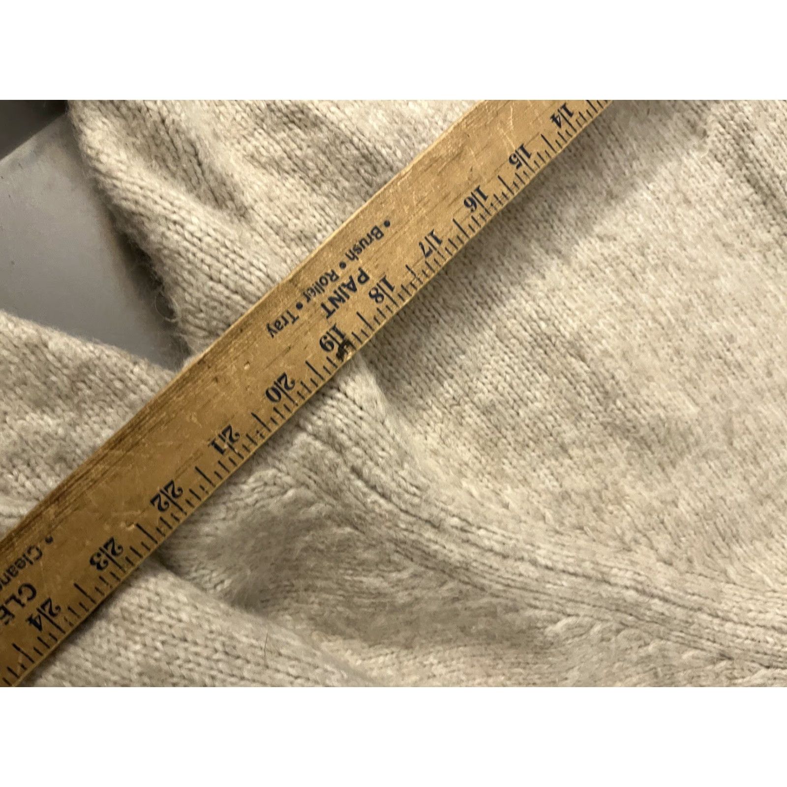 Vintage Decker Cowl Neck Sweater Wool Acrylic Cotton Polyester Knit Raglan Sleeve Gray M Womens pullover Size M / US 6-8 / IT 42-44 - 6 Thumbnail
