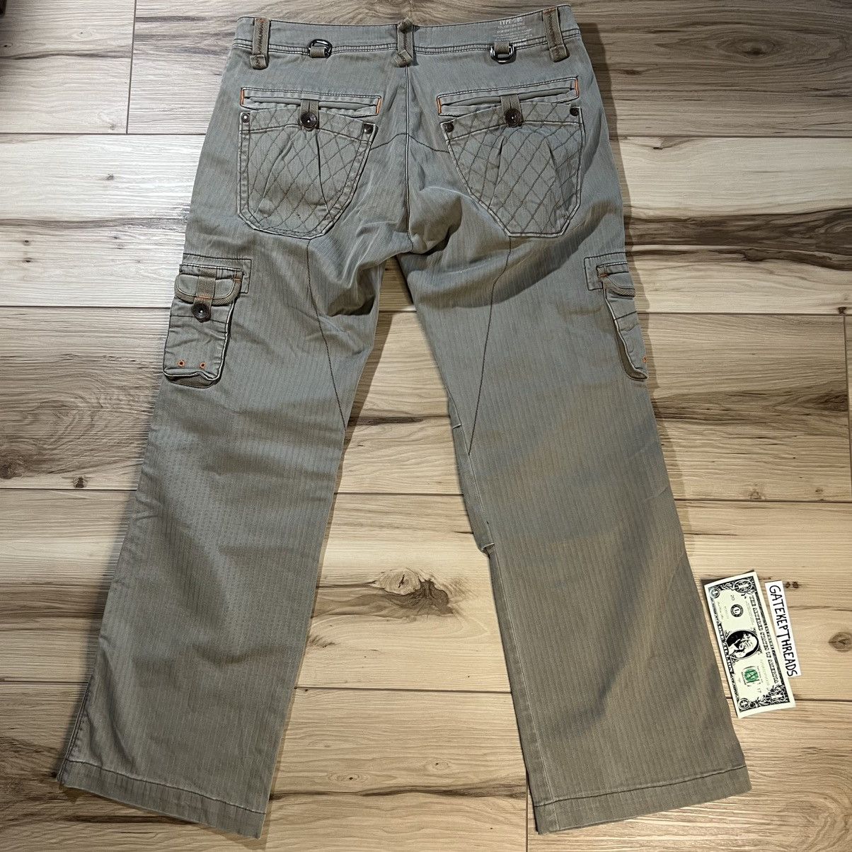 Edwin × Japanese Brand Edwin 505 Khaki Herringbone Cargo Pants Size US 32 / EU 48 - 9 Thumbnail