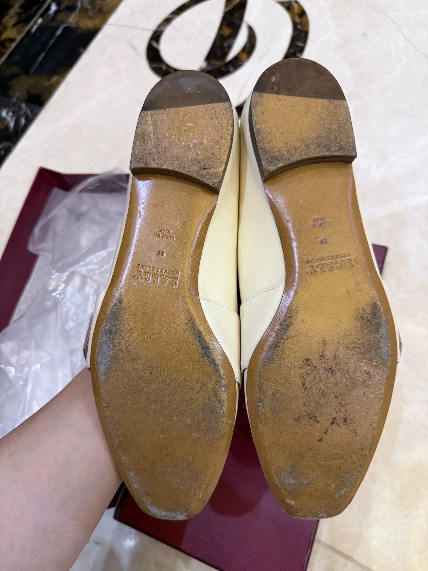 Bally Bally White Square Buckle Loafer 39 EU Authentic With Box Size US 8.5 / IT 38.5 - 3 Thumbnail