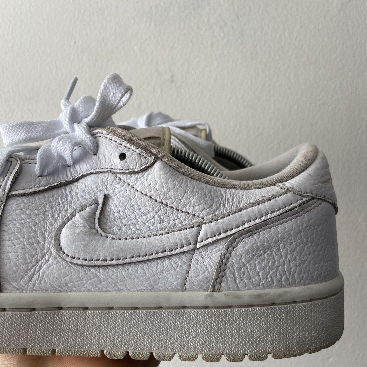 Jordan Brand Jordan 1 Retro Low Golf Triple White Size US 11.5 / EU 44-45 - 11 Thumbnail