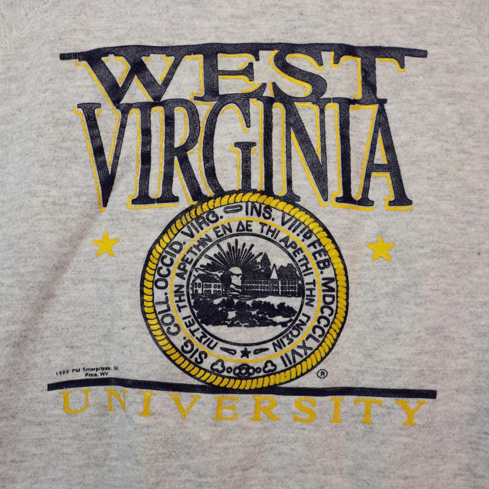 Cableami WVU Sweater Men Large West Virginia Mountaineer 1980 Tultex Size ONE SIZE - 1 Thumbnail