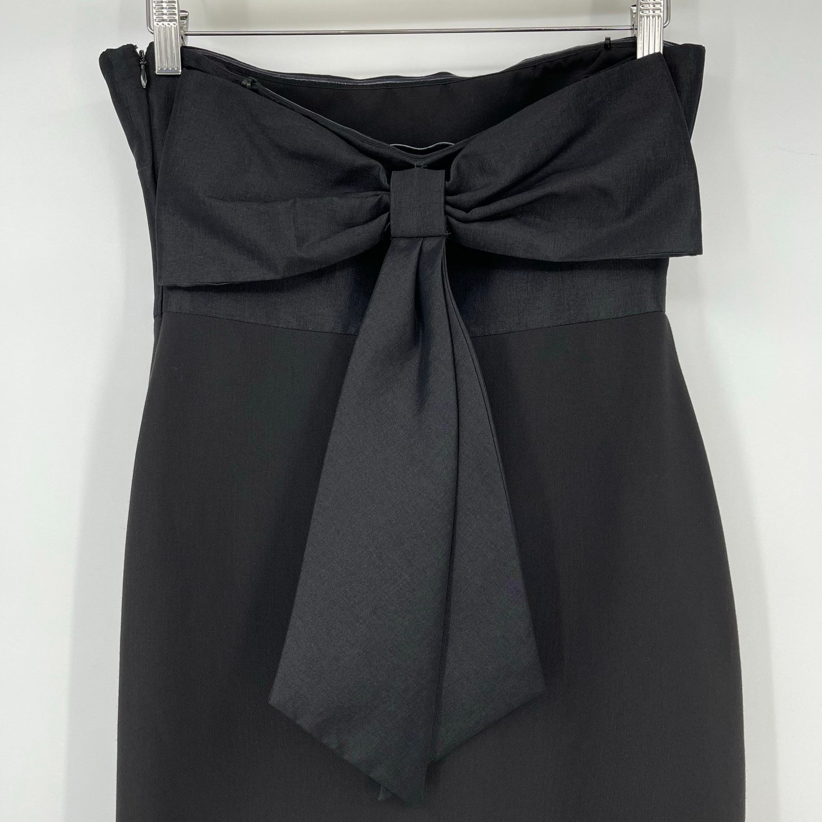 LIKELY LIKELY | Valerie Dress in Black Bow Strapless Midi Sheath 4 Size S / US 4 / IT 40 - 8 Thumbnail