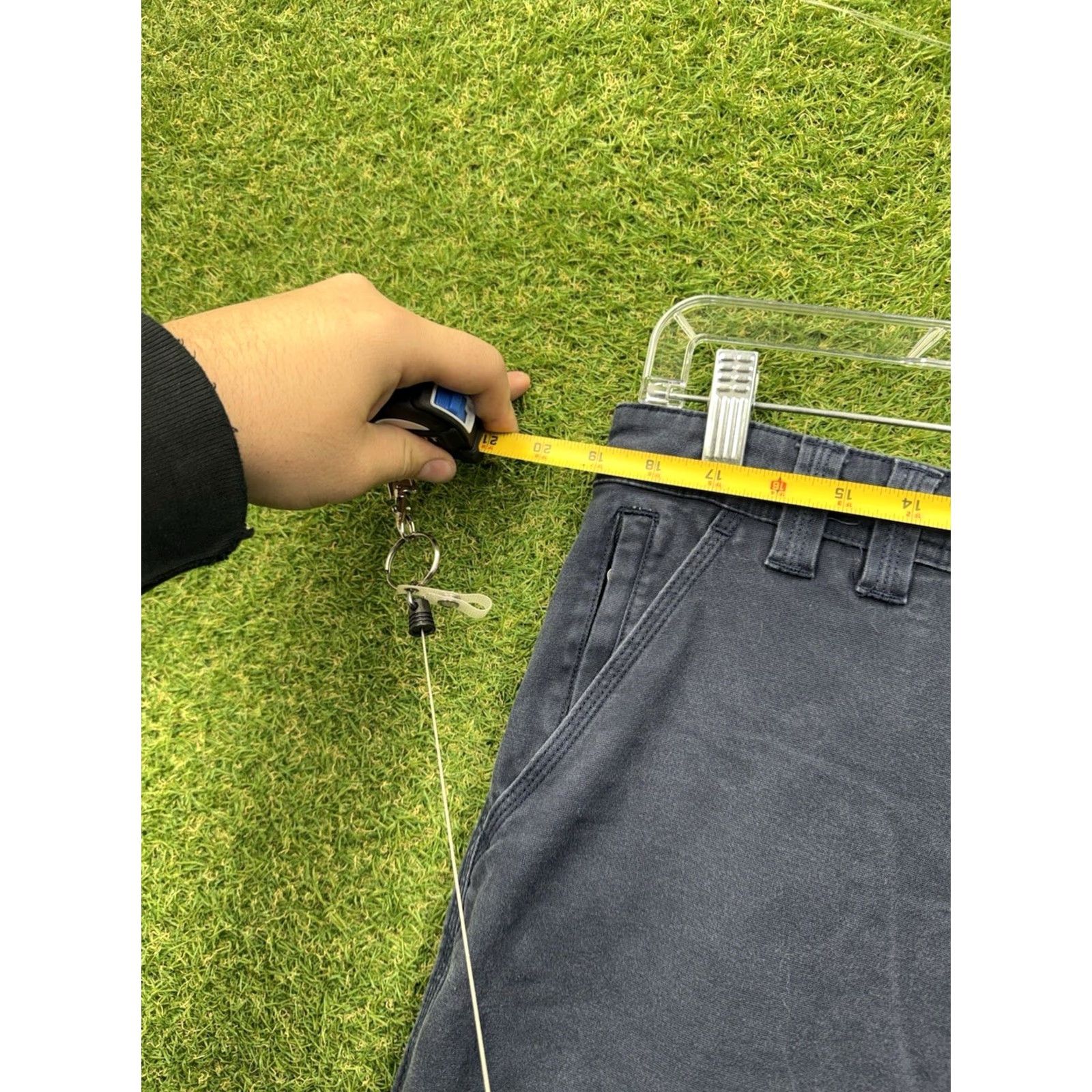 Vintage Duluth Mens Pants 40x28 Flex Fire Hose Carpenter Straight Leg Canvas Workwear Blue 5-Pocket Relaxed Fit Vintage No Mens Size US 40 / EU 56 - 4 Thumbnail