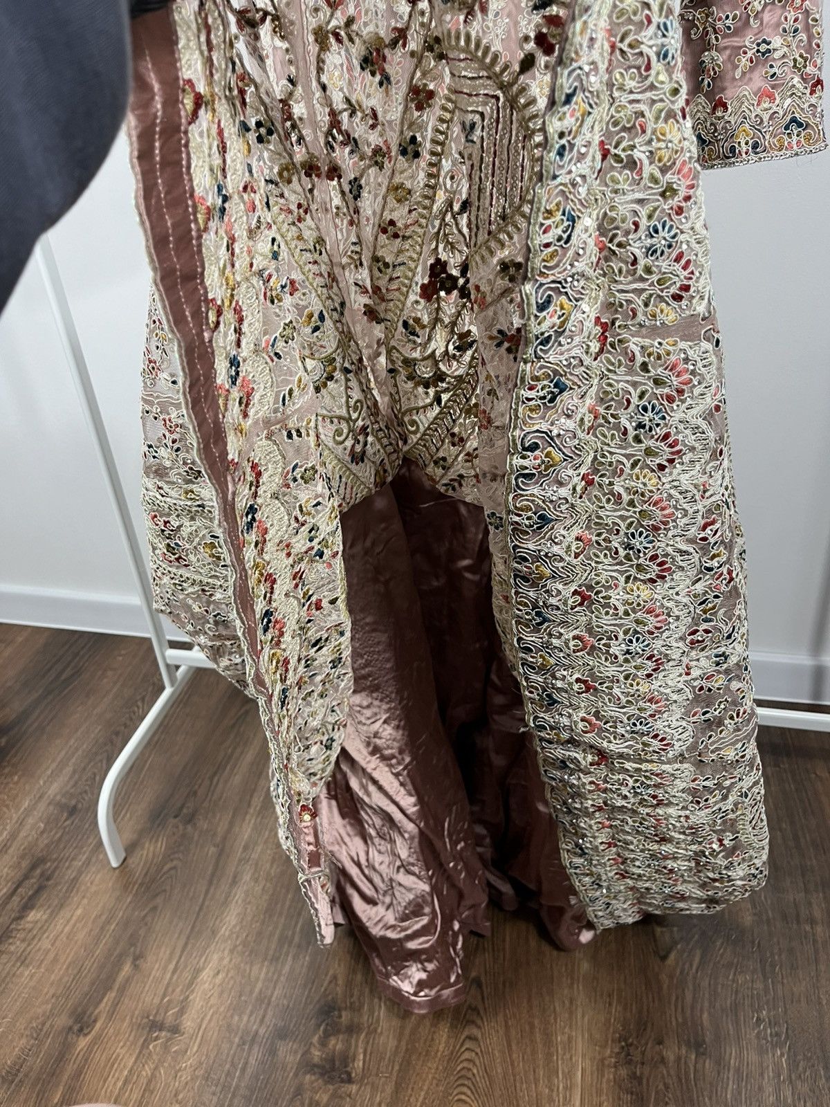Other Vintage Heavy Embellished Sequin Beaded Maxi Evening Dress Size S / US 4 / IT 40 - 8 Thumbnail