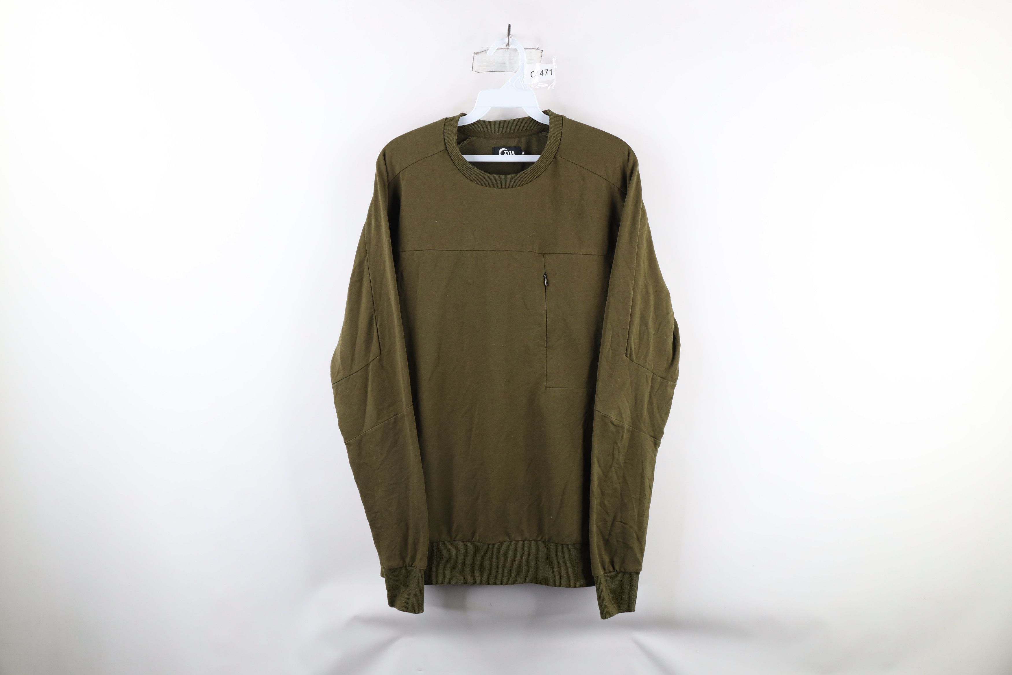 Vintage Zyia Active Blank French Terry Crewneck Sweatshirt Green Size M / US 6-8 / IT 42-44 - 1 Thumbnail