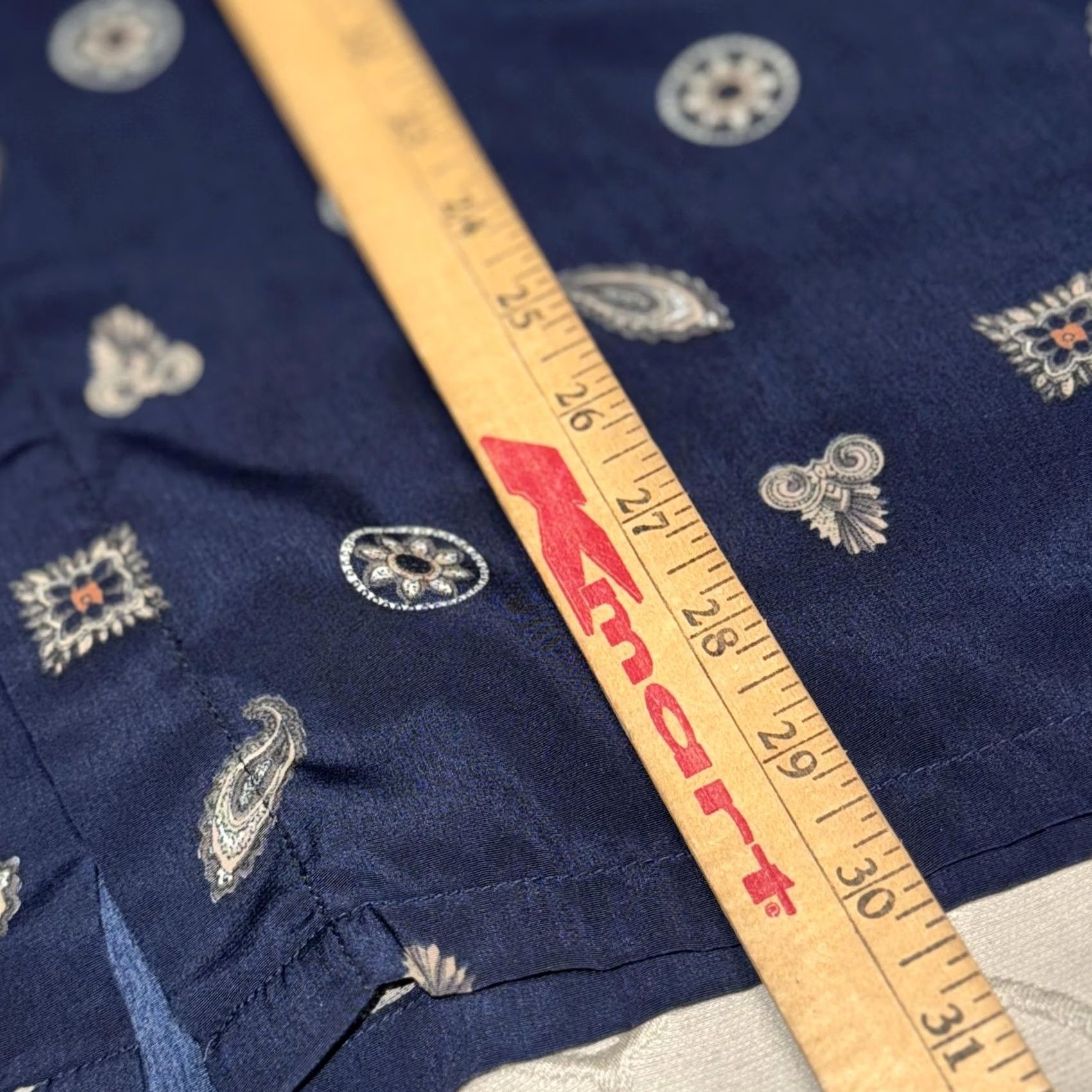 Vintage Kennington Shirt Mens M Navy Blue Short Sleeve Button-Down Paisley Print with Pockets Size US M / EU 48-50 / 2 - 7 Thumbnail