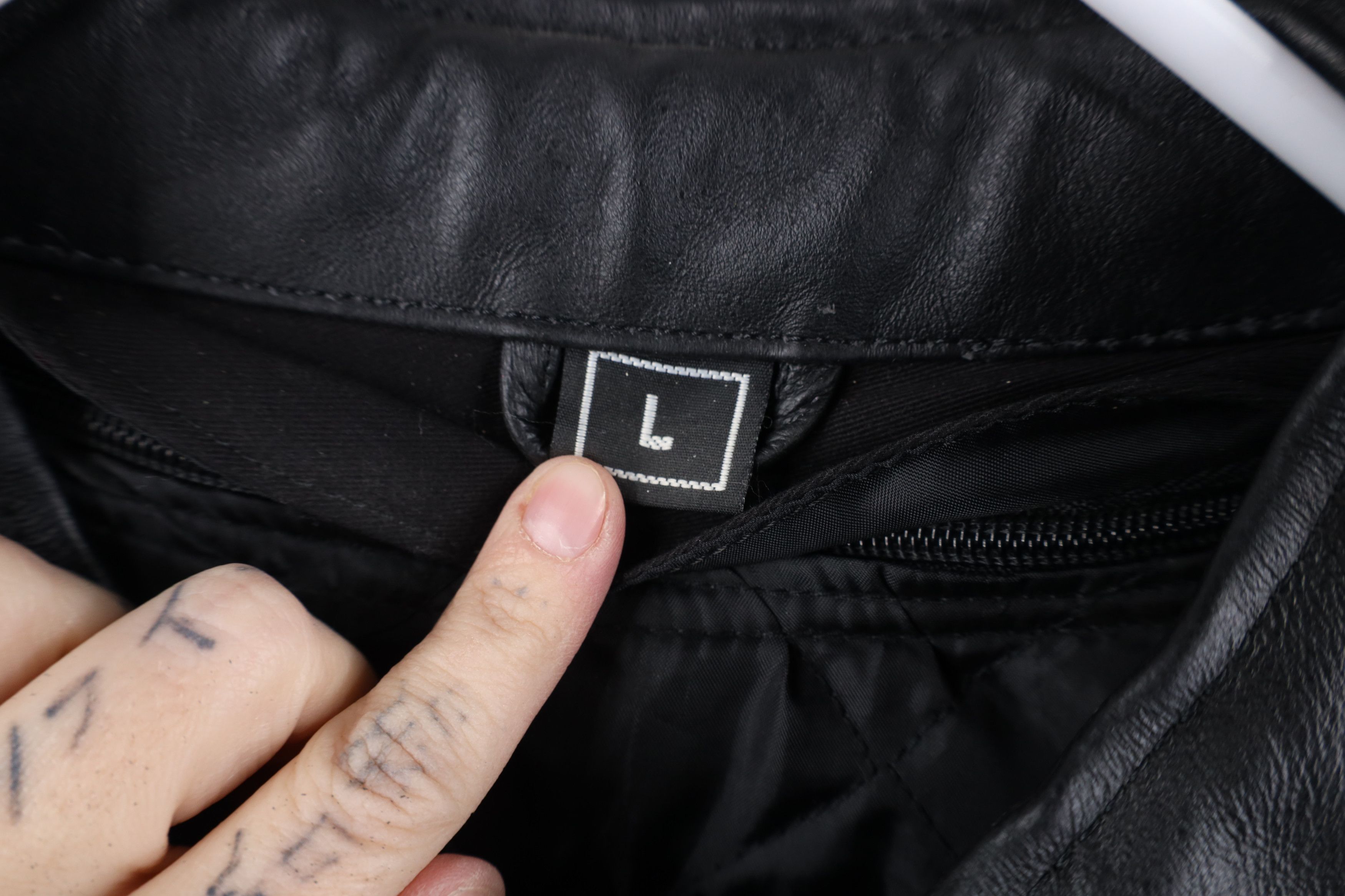 Vintage Vintage 90s Streetwear Lined Leather Motorcycle Jacket Size US L / EU 52-54 / 3 - 9 Thumbnail