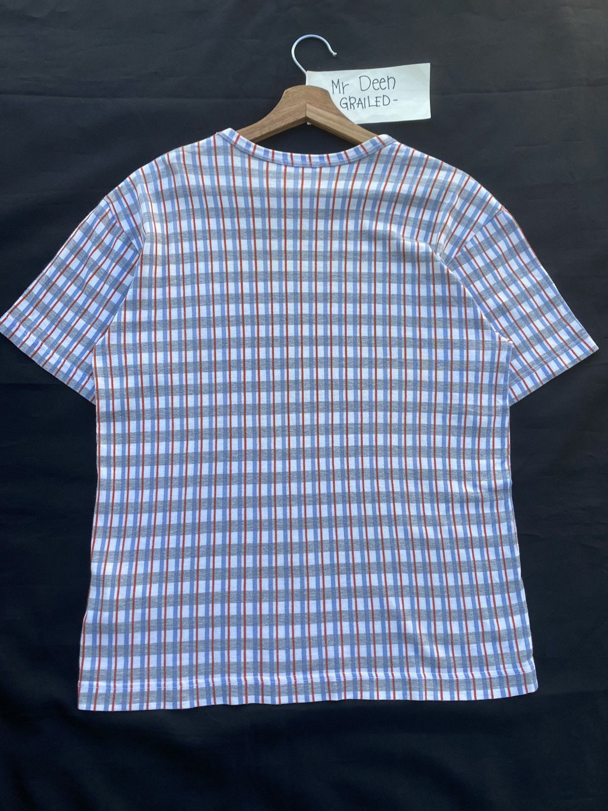 Rare Vtg AD2001 Comme Des Garcons CDG Checkered Tshirt