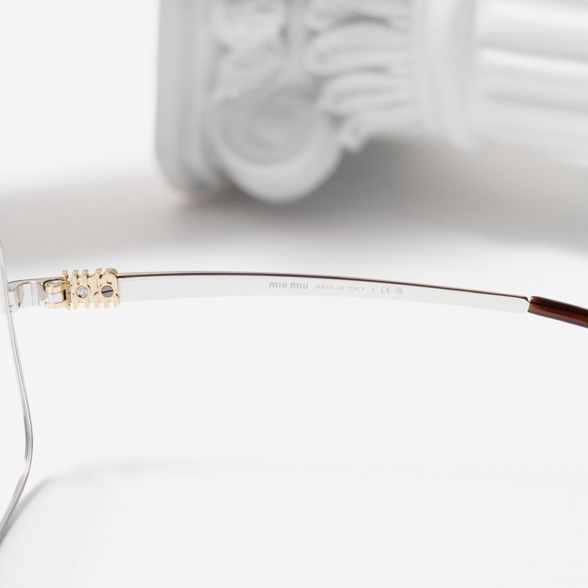 Miu Miu MIU MIU 0MU 51YV 1BC1O1 GLASSES Size ONE SIZE - 4 Thumbnail
