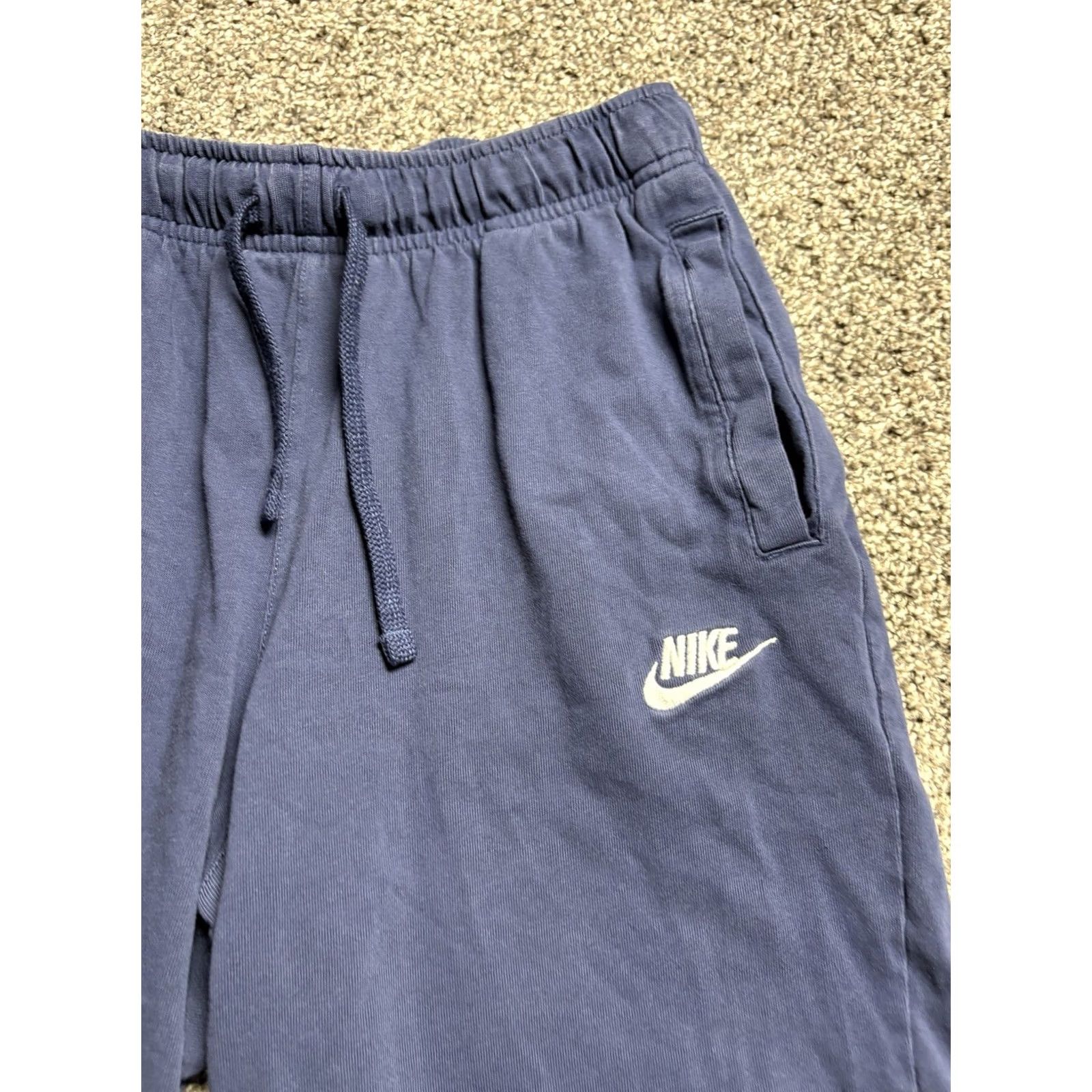 Nike Nike Sweat Shorts Mens S Blue Cotton Fleece Athletic Lounge BV2772 Size US 29 - 3 Thumbnail