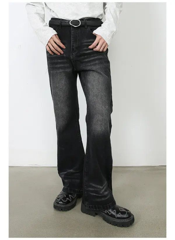 VIBE Japanese retro loose straight-leg whisker flared jeans Size US 32 / EU 48 - 2 Thumbnail