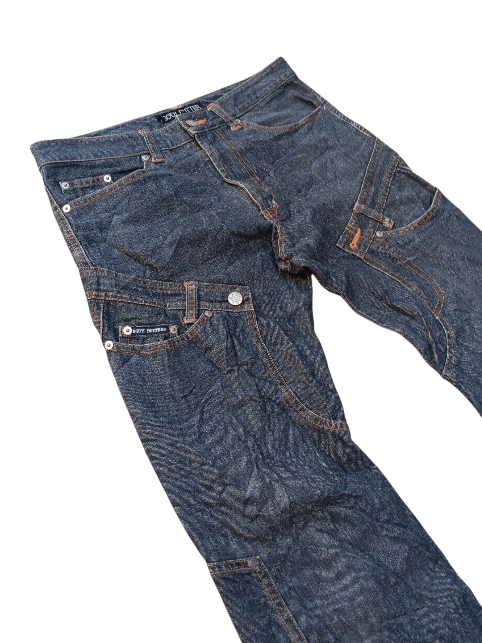 Japanese Brand Body butter rebuild denim flare bootcut Size US 31 - 3 Thumbnail