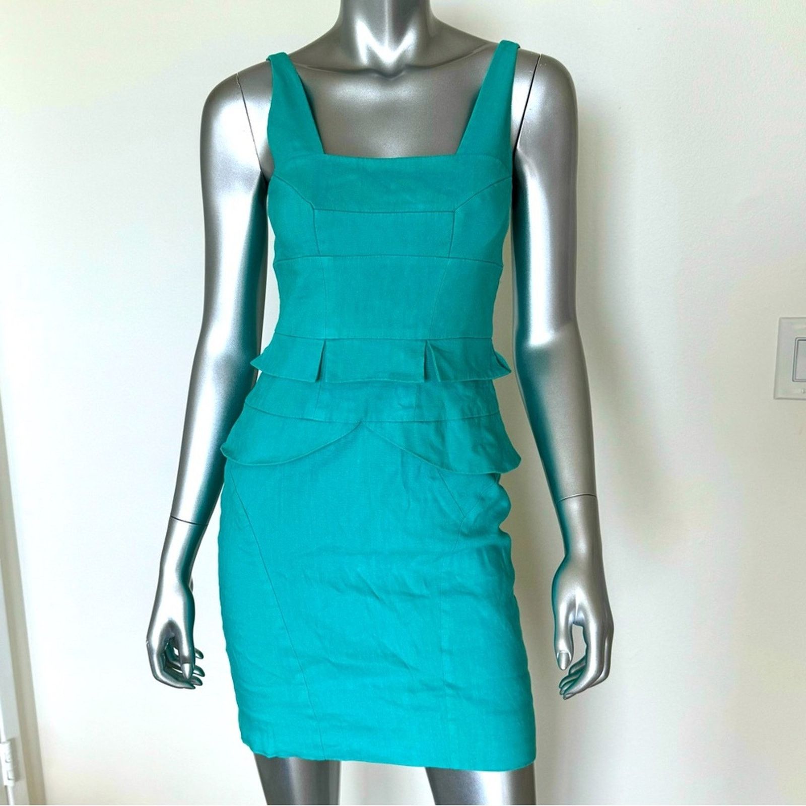 Nicole Miller NICOLE MILLER Artelier Turquoise Dress, Size 2 Size XS / US 0-2 / IT 36-38 - 1 Thumbnail