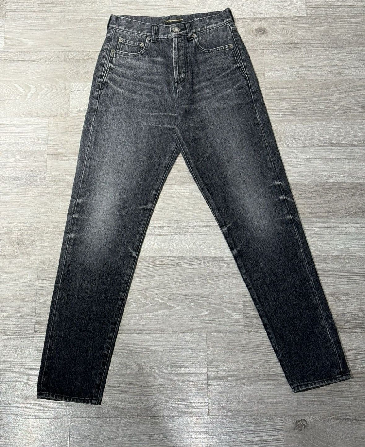 Saint Laurent Paris Saint Laurent HIGH-RISE BOYFRIEND JEANS IN BLACK Size 26" / US 2 / IT 38 - 4 Thumbnail