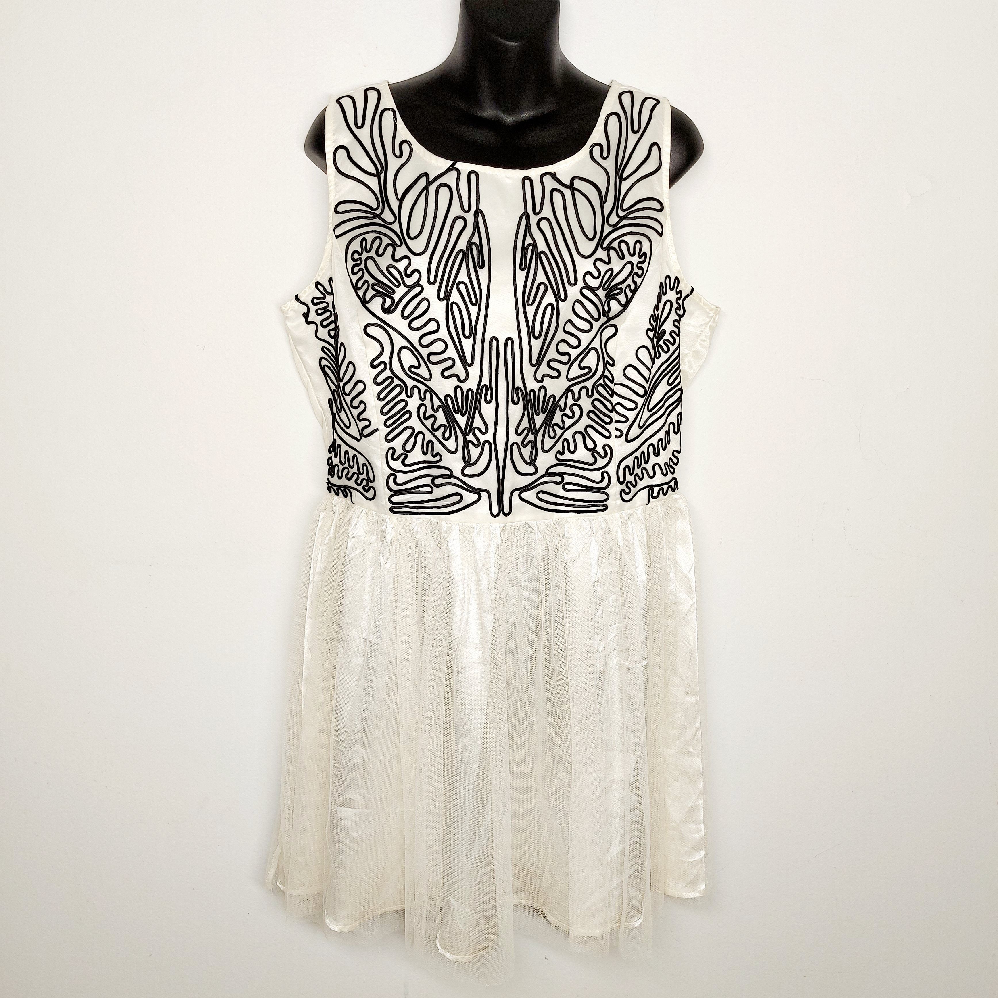Vintage Vintage Dress American Rag Cie XL Fit & Flare Dress Beige Size XL / US 12-14 / IT 48-50 - 1 Thumbnail