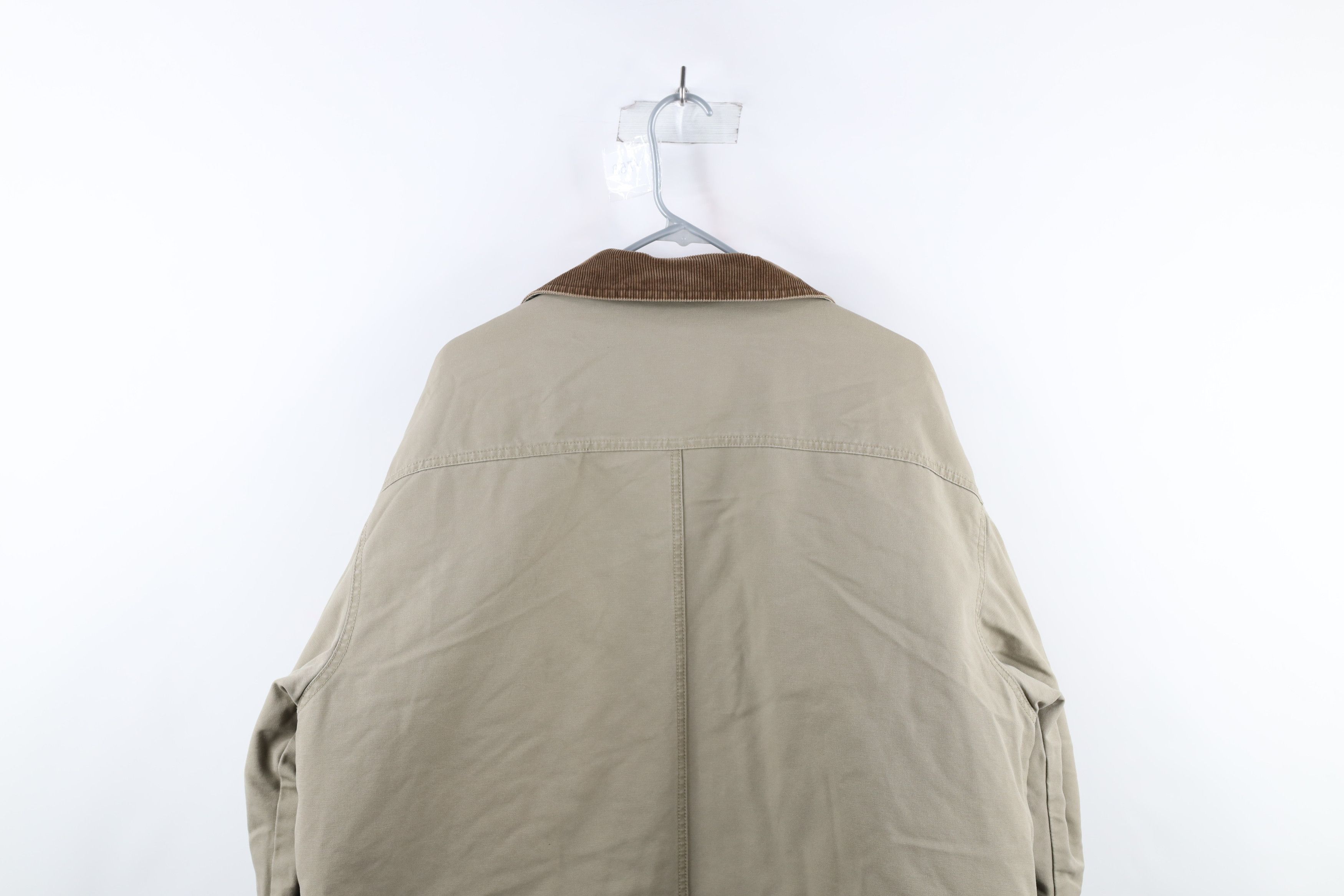 L.L. Bean × Vintage Vintage 90s LL Bean Corduroy Collar Chore Barn Jacket Beige Size US XL / EU 56 / 4 - 9 Thumbnail