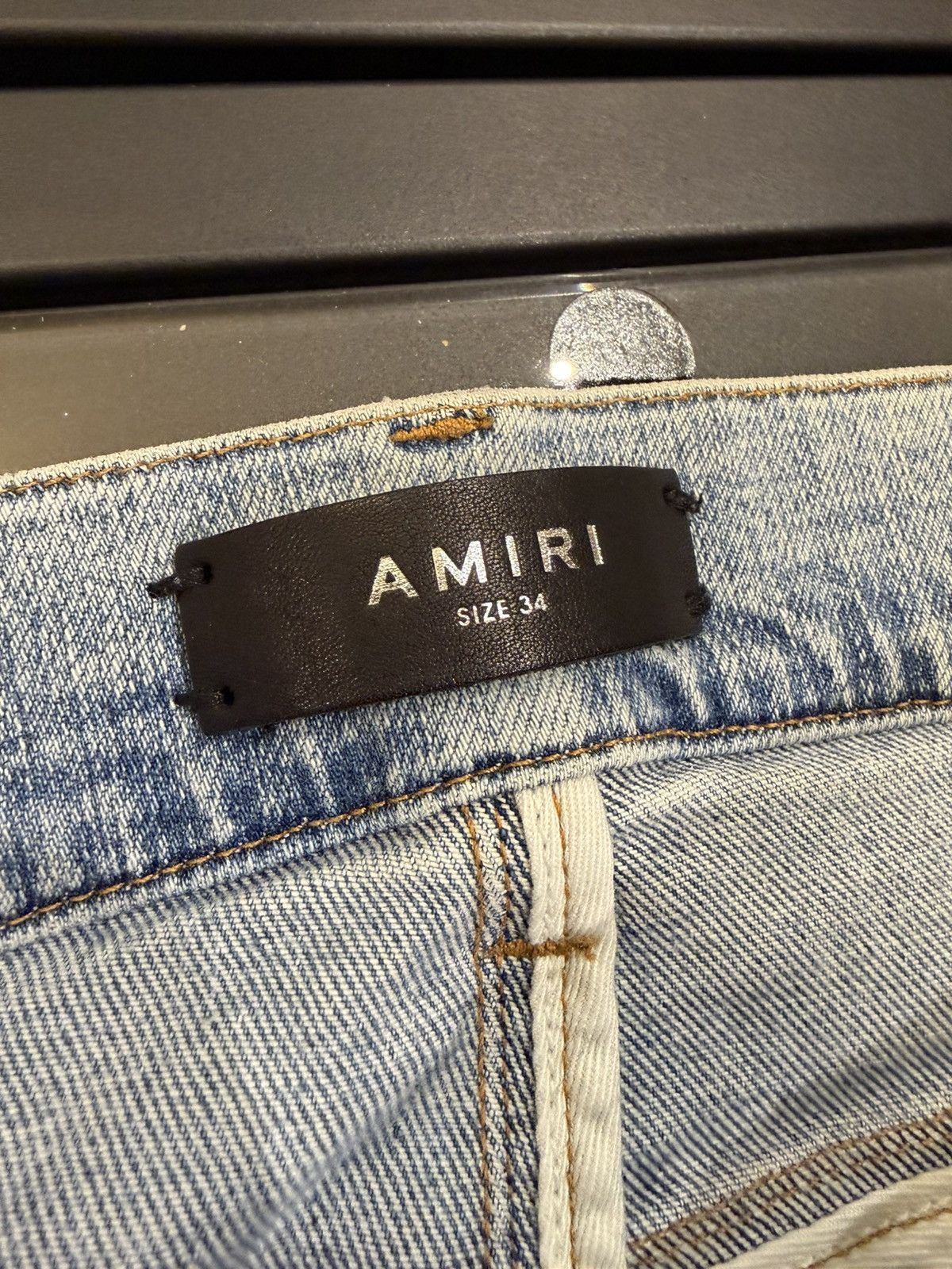 Amiri Amiri Pajama Art Patch Blue skinny jeans Size US 34 / EU 50 - 3 Thumbnail
