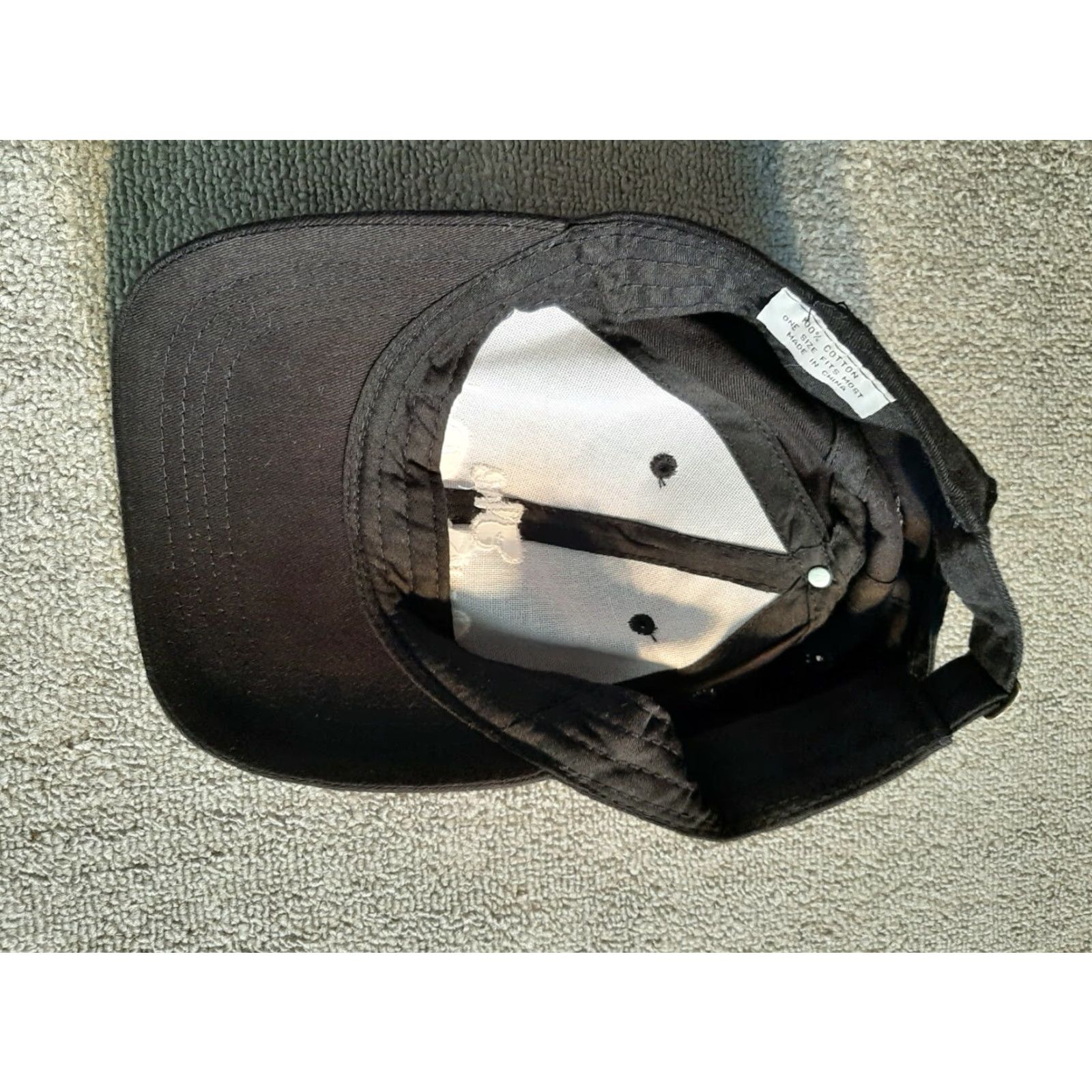 Vintage The White Rat Visor Adult Womens One Size Adjustable Black The Game Cap Hat Visor Womens Black One Size Adjustable Size ONE SIZE - 4 Thumbnail