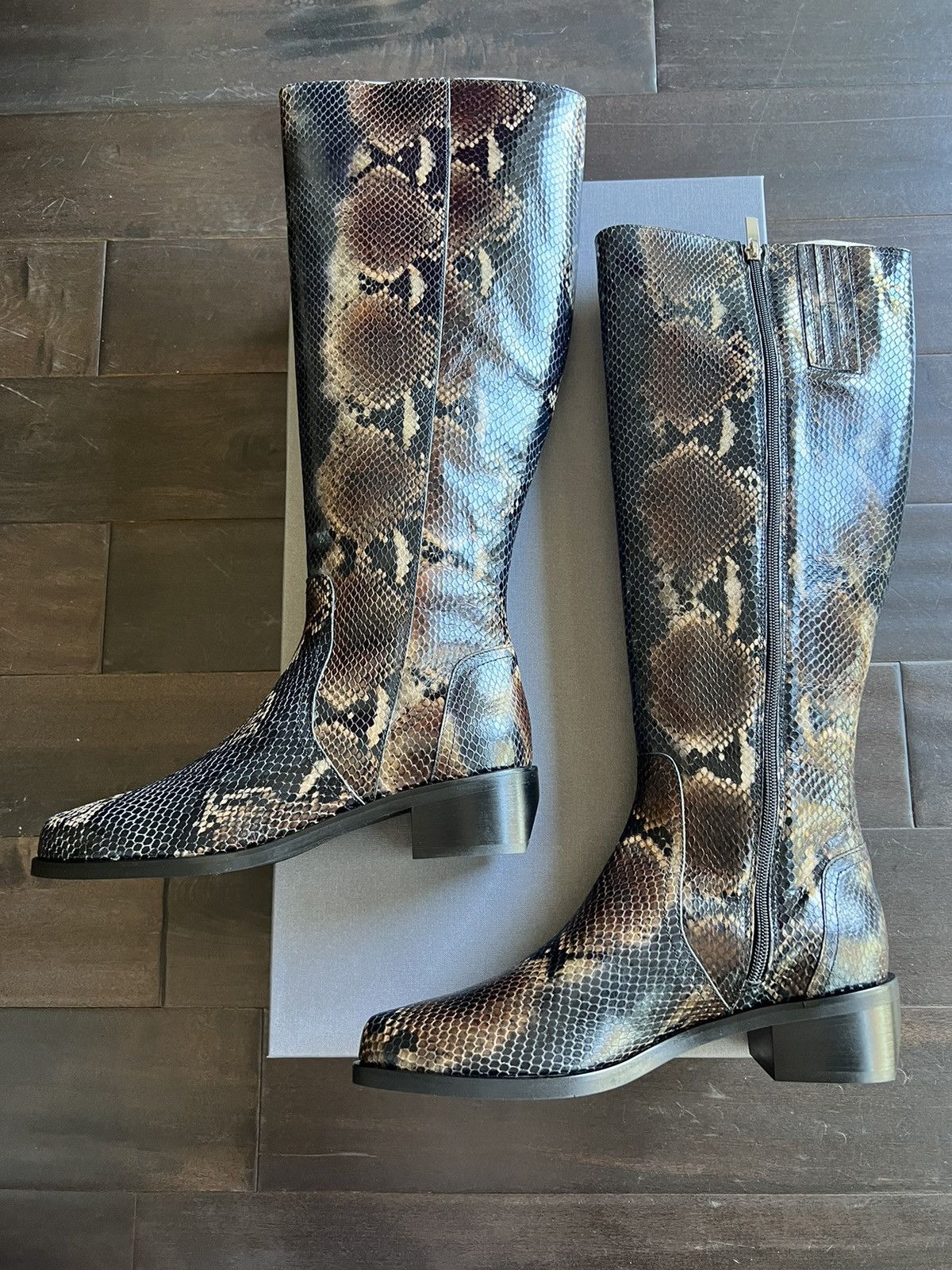 Aquatalia Aquatalia Gracelynn Snake Print Knee High Boot Size US 11 / IT 41 - 1 Thumbnail