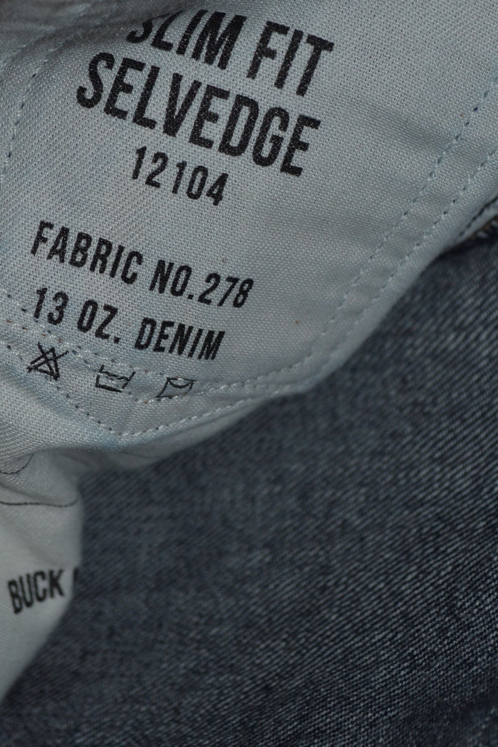 Buck Mason Buck Mason Jeans 33 Slim Fit Selvedge Blue Denim 12104 Size US 33 - 10 Thumbnail